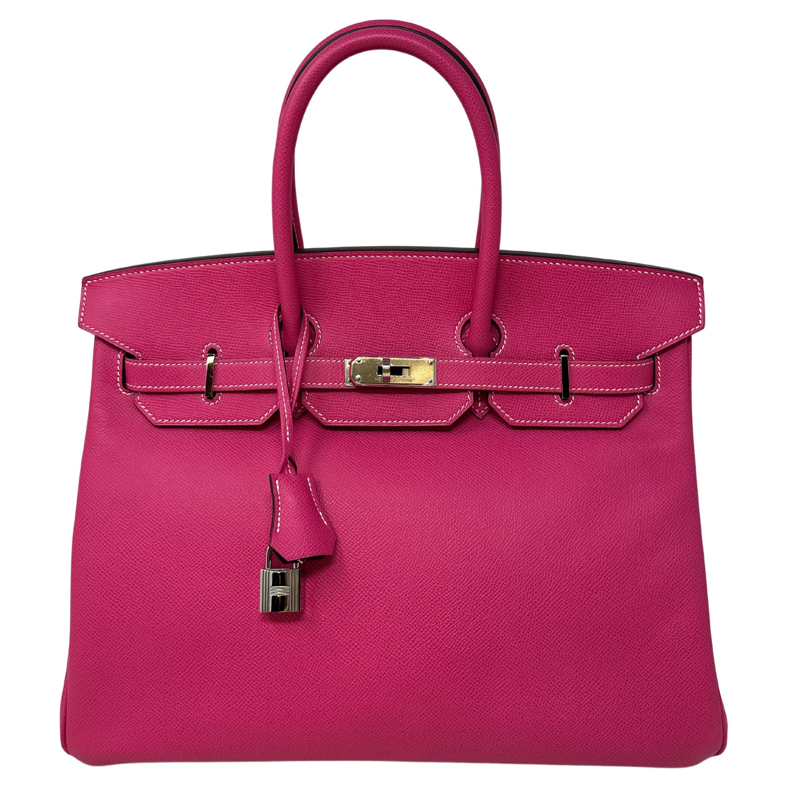 Hermes Rose Tyrien Birkin 35 Bag For Sale at 1stDibs