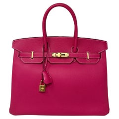 Rose Tyrien Birkin 35 Tasche von Hermès