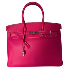 Hermes Rose Tyrien Birkin 35 Bag