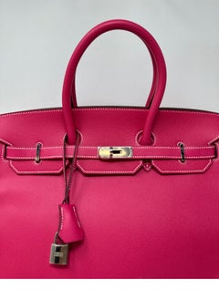 Hermes Rose Tyrien Birkin 35