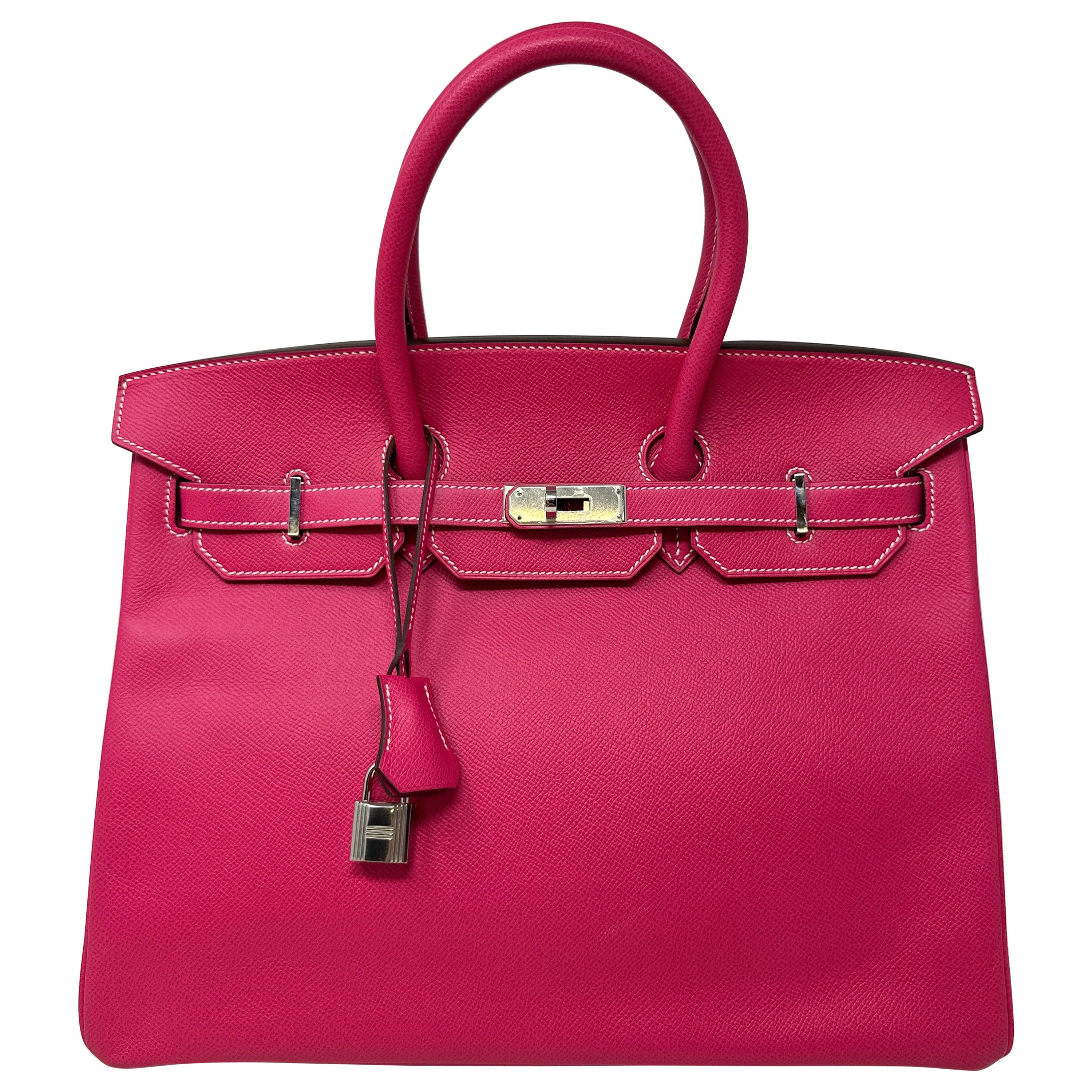 Hermes Rose Tyrien Birkin 35