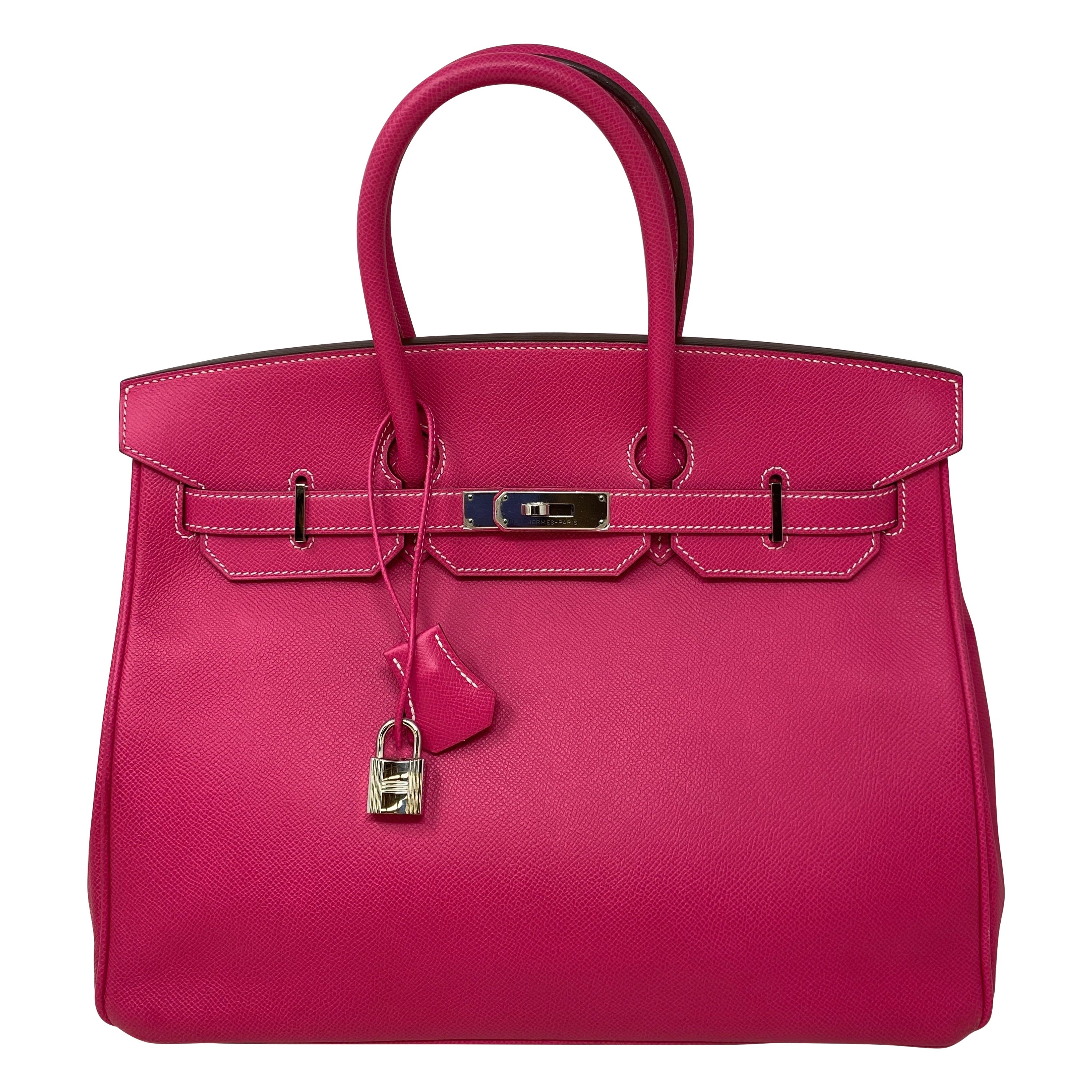 Hermes Rose Tyrien Birkin Candy 35 Bag
