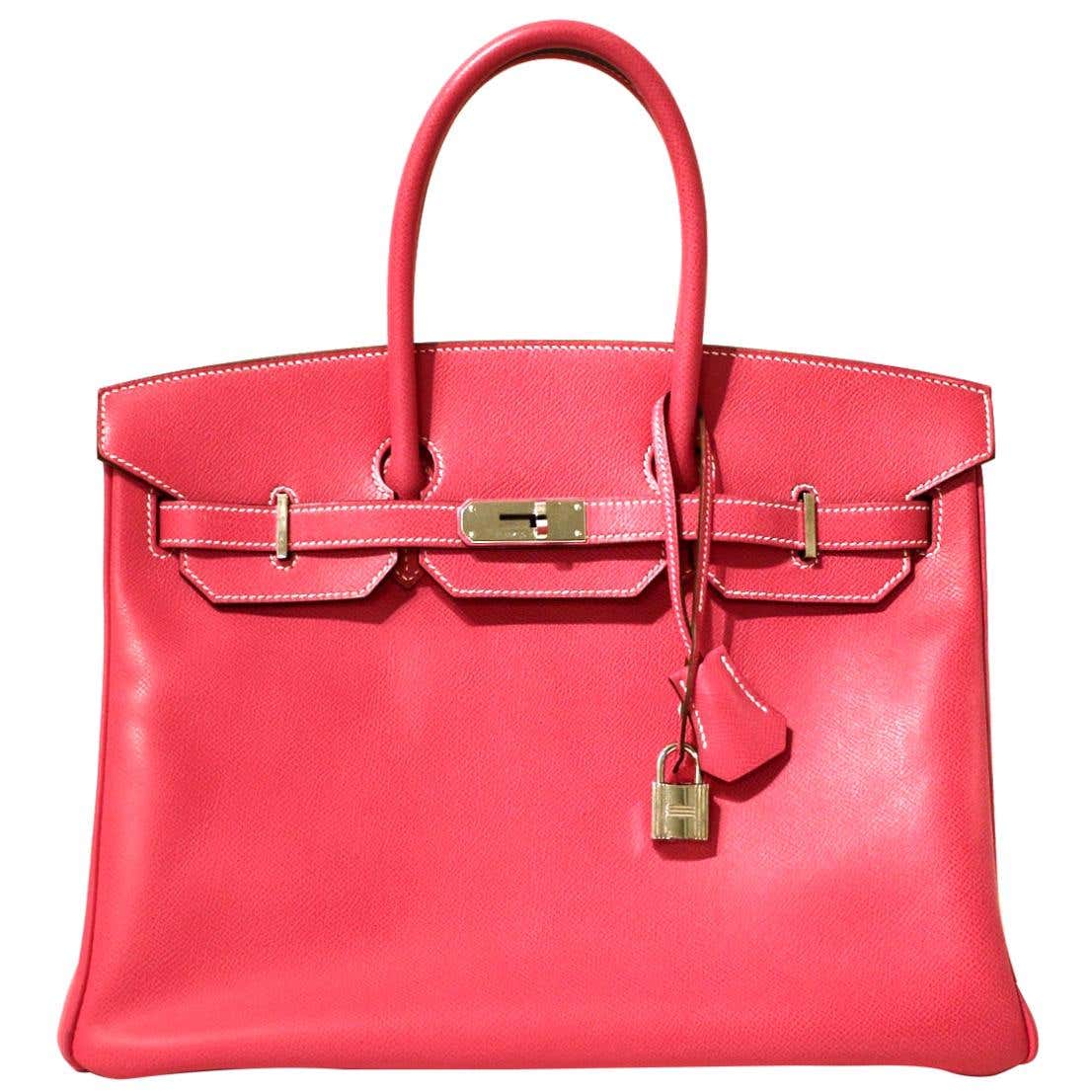 Hermès Rose Tyrien Epsom 35 cm Birkin Bag For Sale at 1stDibs