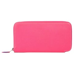 Hermès ROSE TYRIEN EPSOM LEATHER SILK''IN CLASSIQUE LONG WALLET