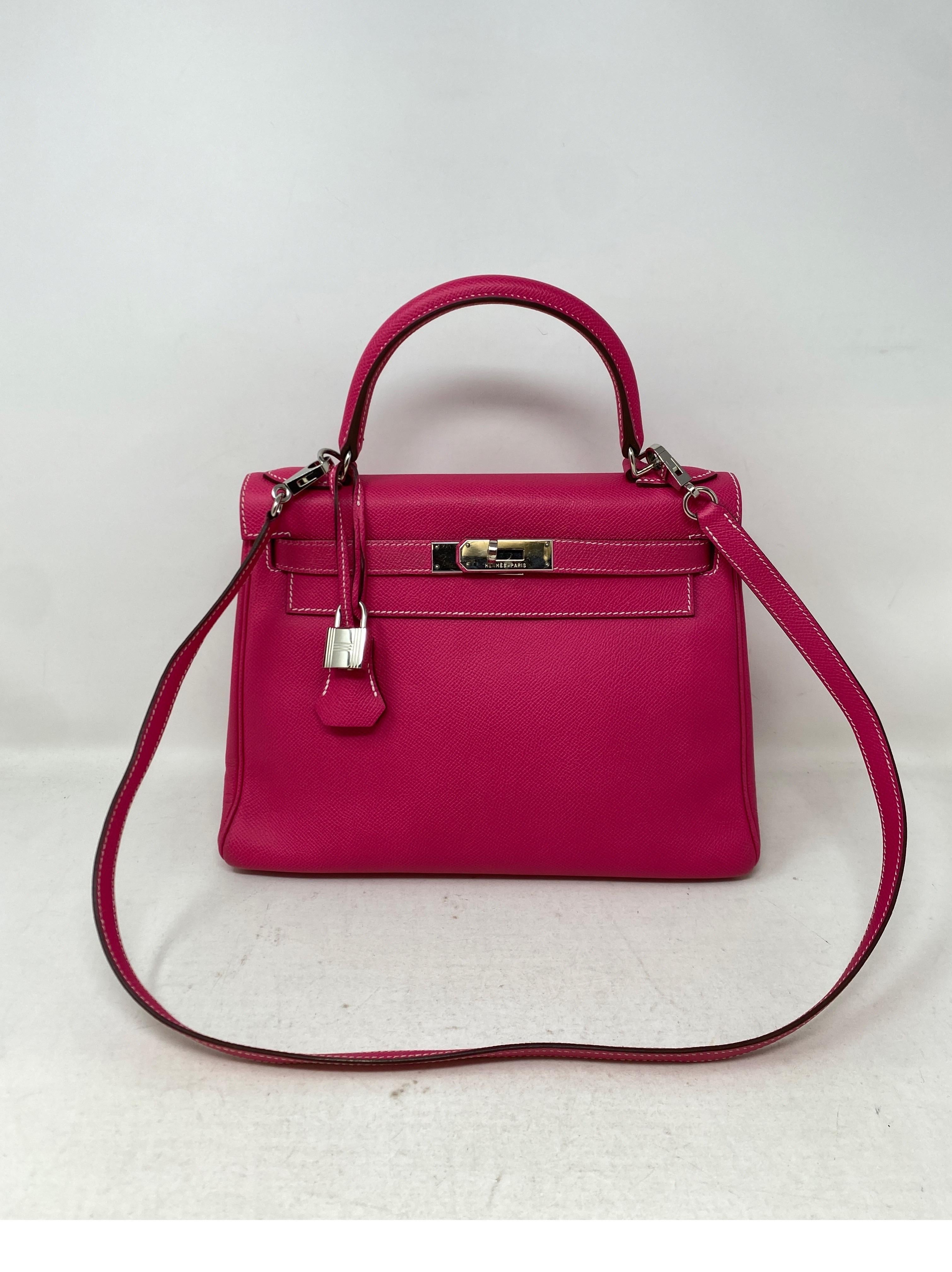 Hermes Rose Tyrien Kelly 28 Bag  6