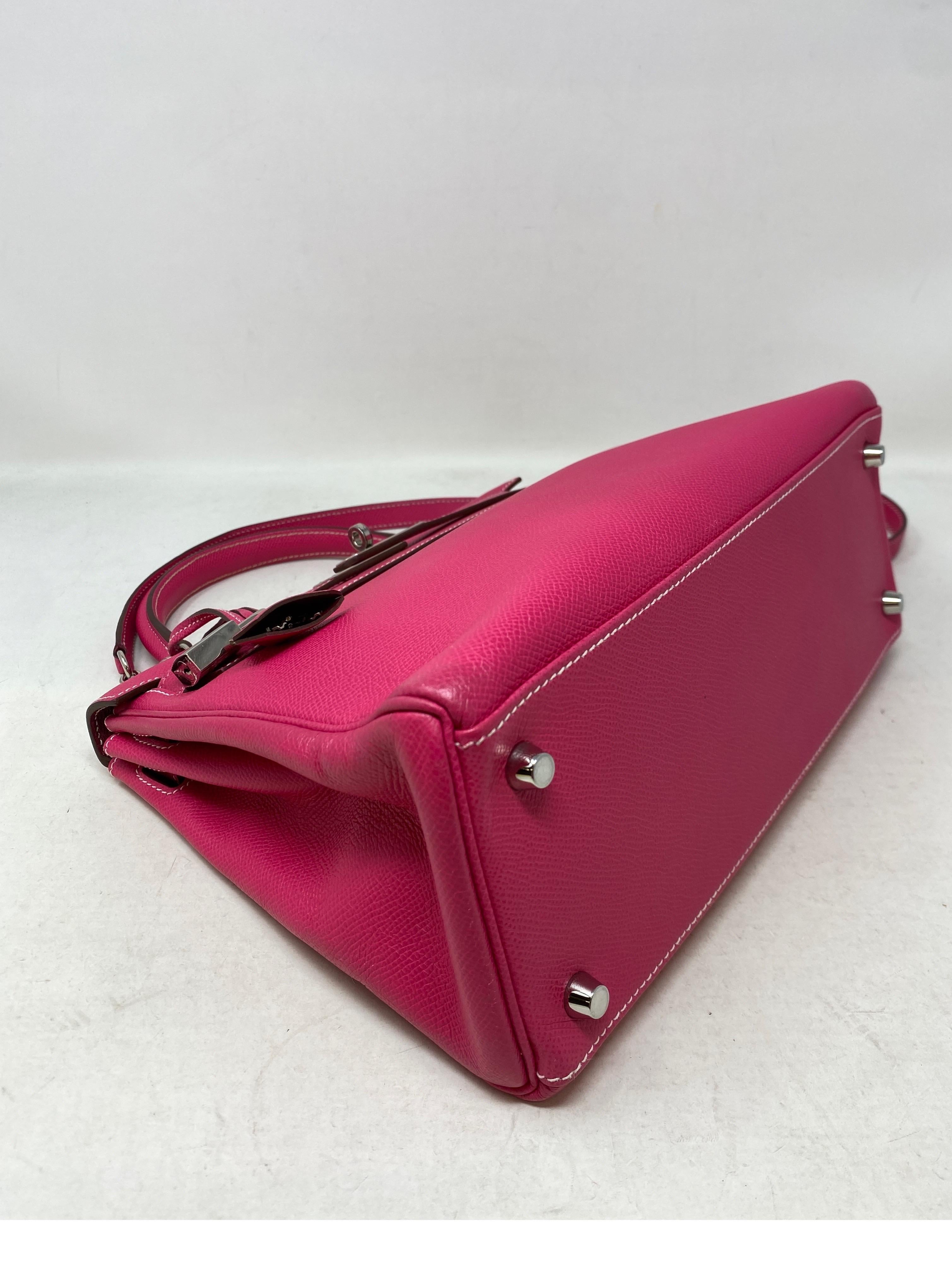 Hermes Rose Tyrien Kelly 28 Bag  8