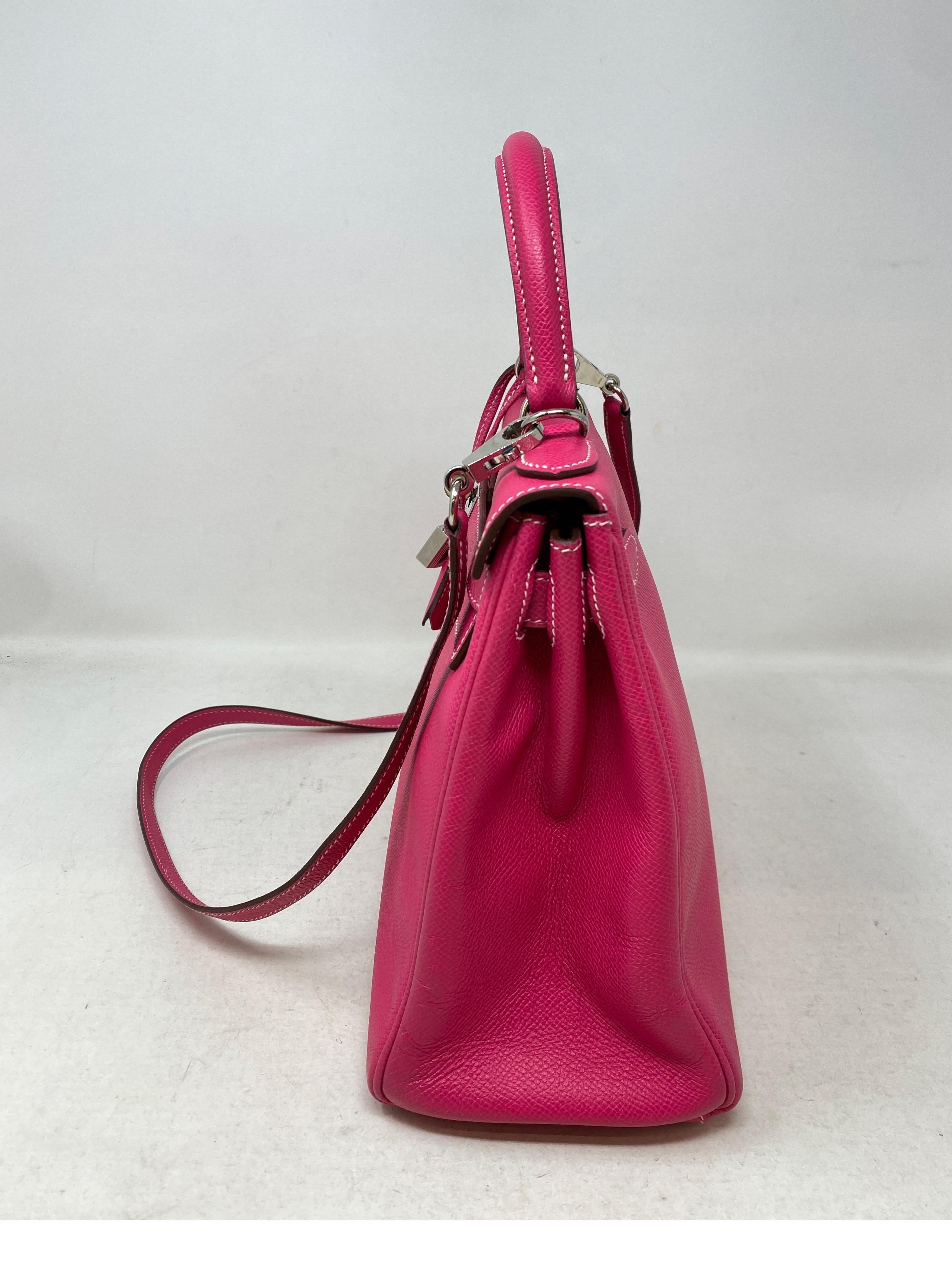 Hermes Rose Tyrien Kelly 28 Bag  1