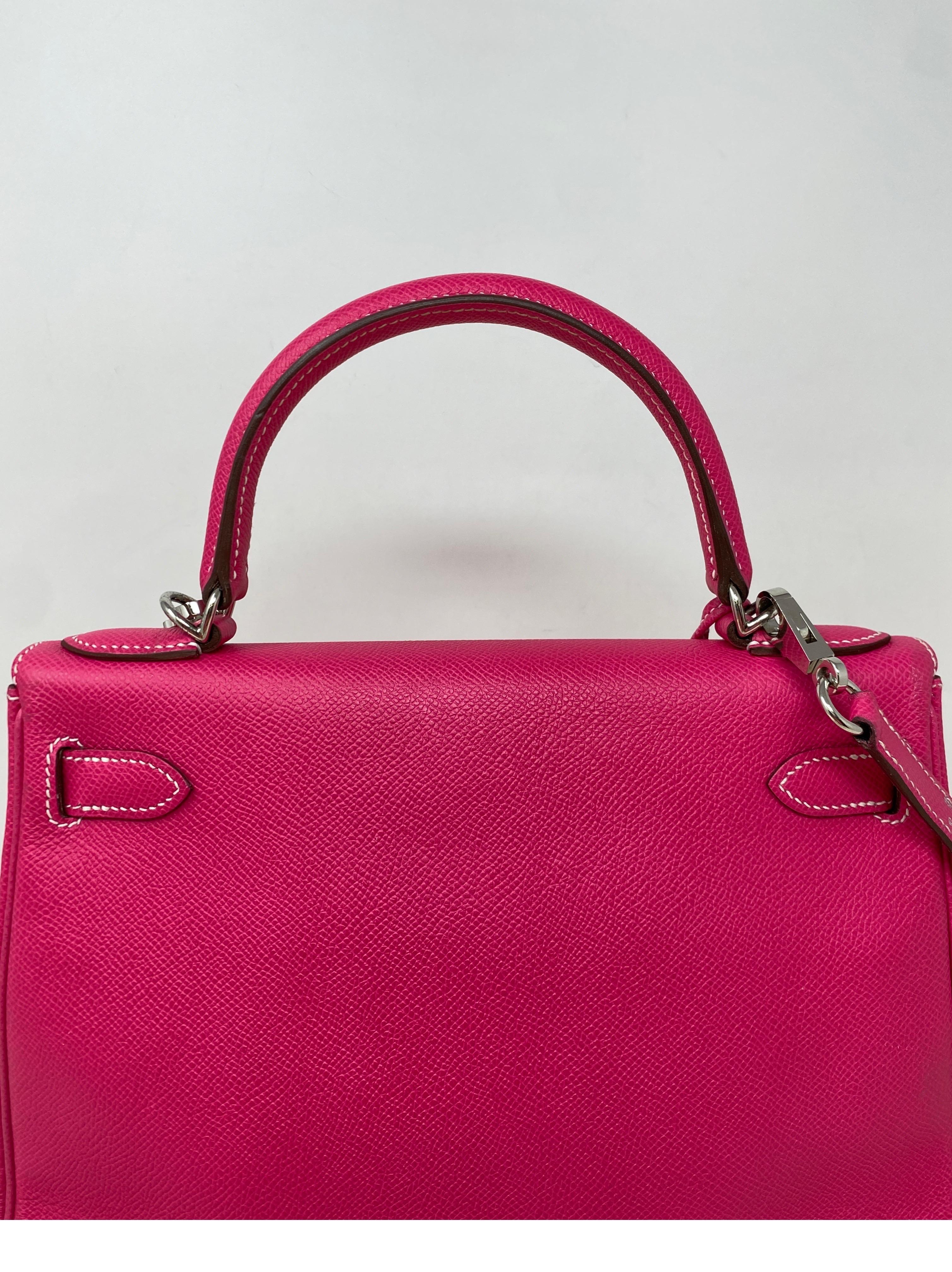 Hermes Rose Tyrien Kelly 28 Bag  3