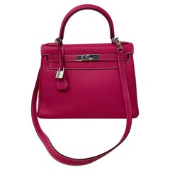 Hermes Rose Tyrien Kelly 28 Bag