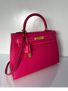 Hermes Rose Tyrien Kelly 32 Bag