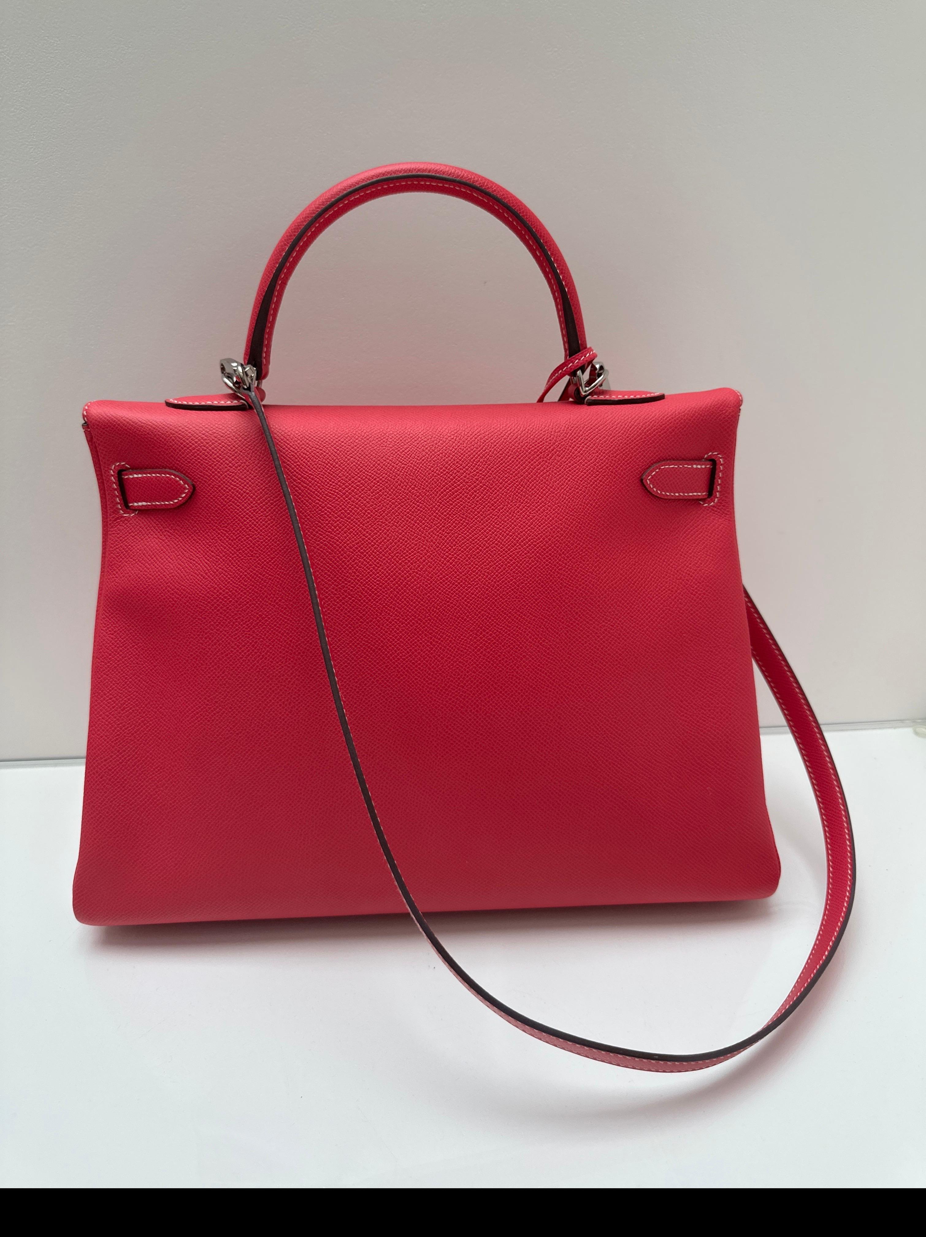 Hermes Rose Tyrien Kelly 32 Bag For Sale 1