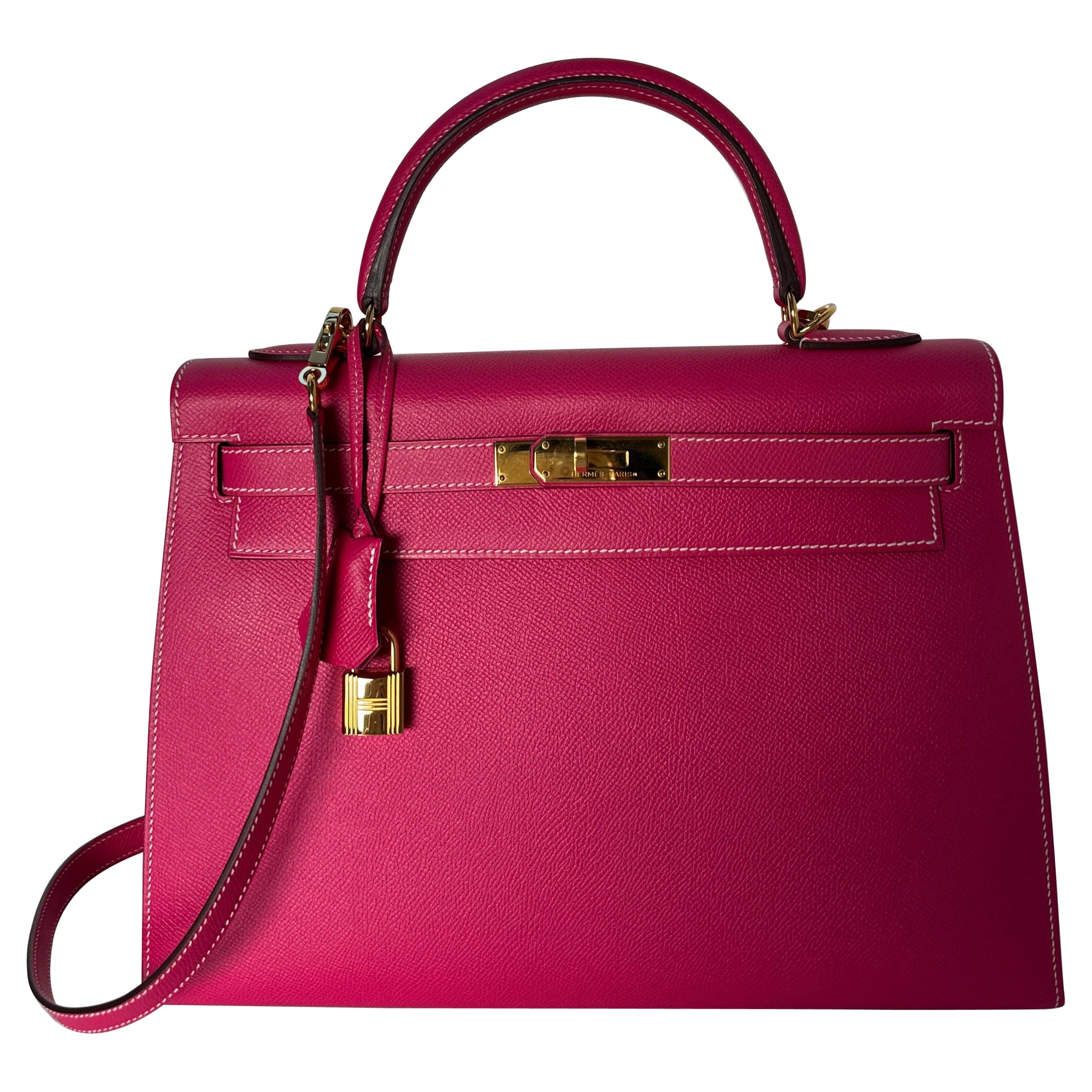 Hermes Rose Tyrien Kelly 32 Bag