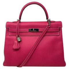 Hermes Rose Tyrien Kelly 35 Bag