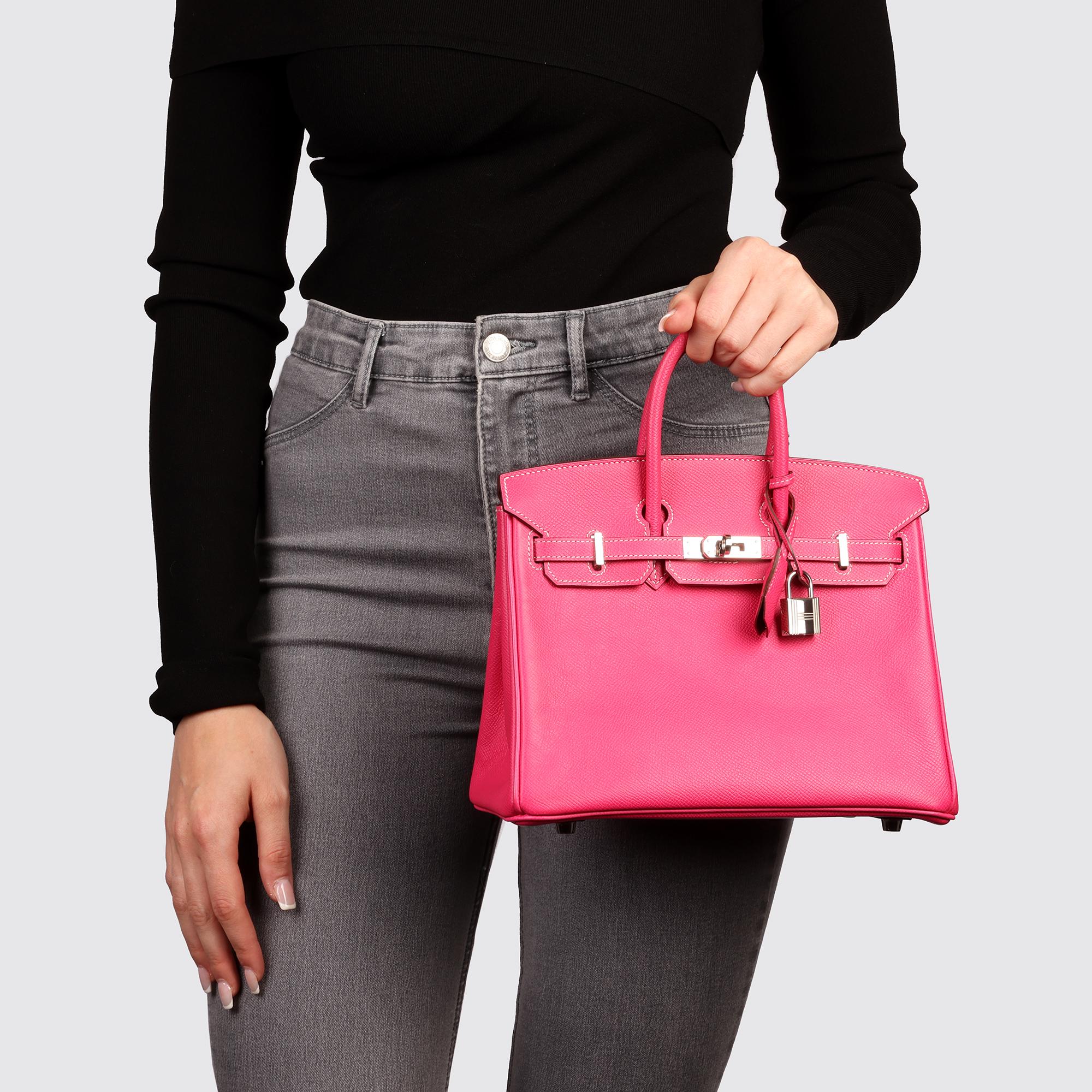 HERMÈS Rose Tyrien & Rubis Epsom Leather Candy Collection Birkin 25cm Retourne 7