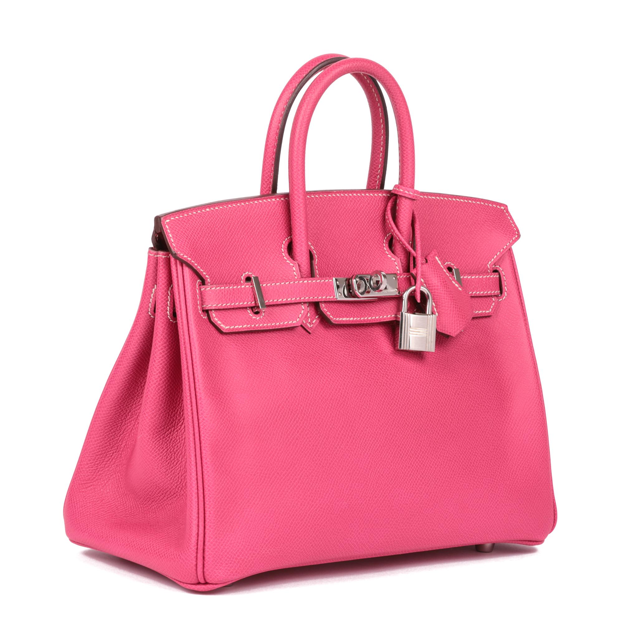 HERMÈS
Rose Tyrien & Rubis Epsom Leather Candy Collection Birkin 25cm Retourne

Serial Number: [O]
Age (Circa): 2011
Accompanied By: Hermès Dust Bag, Lock, Keys, Clochette, Care Booklet
Authenticity Details: Date Stamp (Made in France)
Gender: