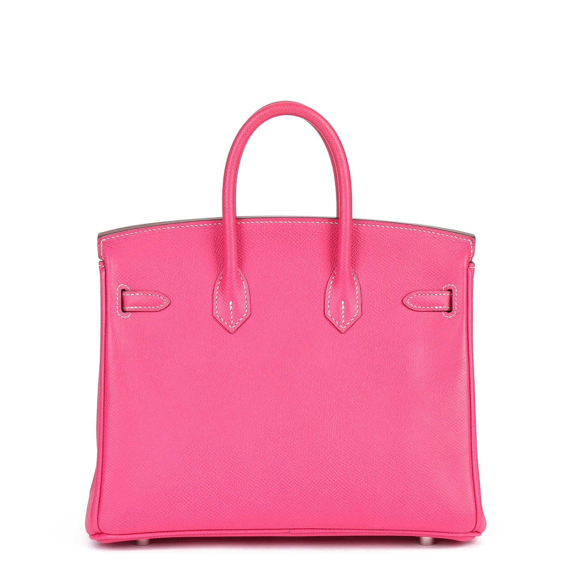 Women's HERMÈS Rose Tyrien & Rubis Epsom Leather Candy Collection Birkin 25cm Retourne