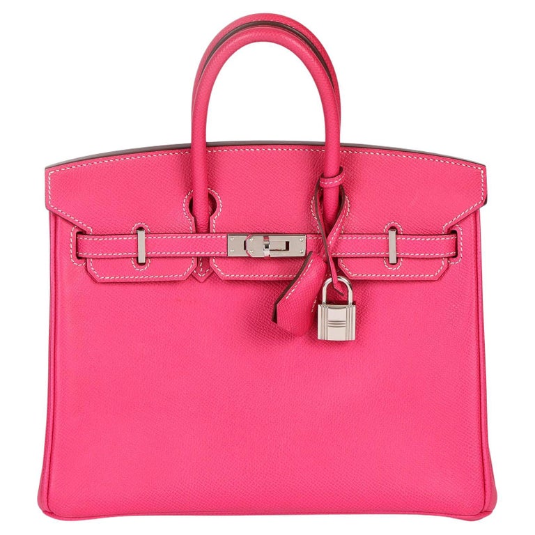 HERMÈS Rose Tyrien and Rubis Epsom Leather Candy Collection Birkin 25cm ...