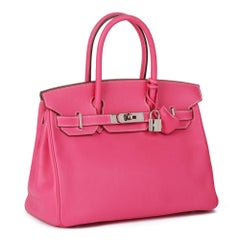 HERMÈS Rose Tyrien & Rubis Epsom Leather Candy Collection Birkin 30cm