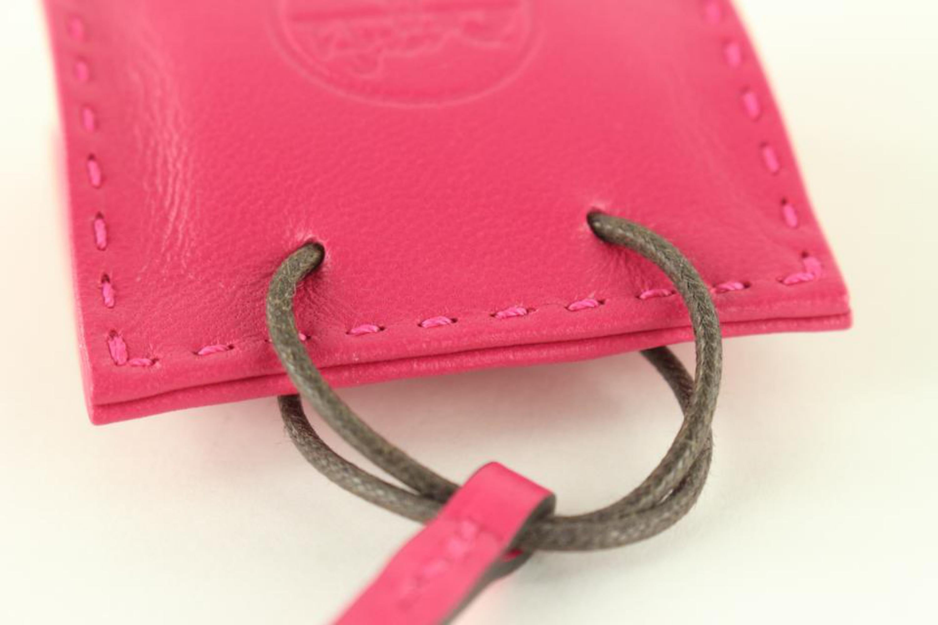 Hermès Rose Tyrien Shopping Bag Tote Charm Birkin Kelly 1H1026 Pour femmes en vente