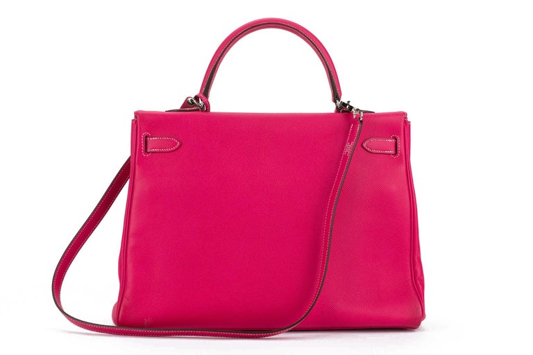 Hermes Rose Tyrien/Tosca Verso Kelly 35 En vente sur 1stDibs