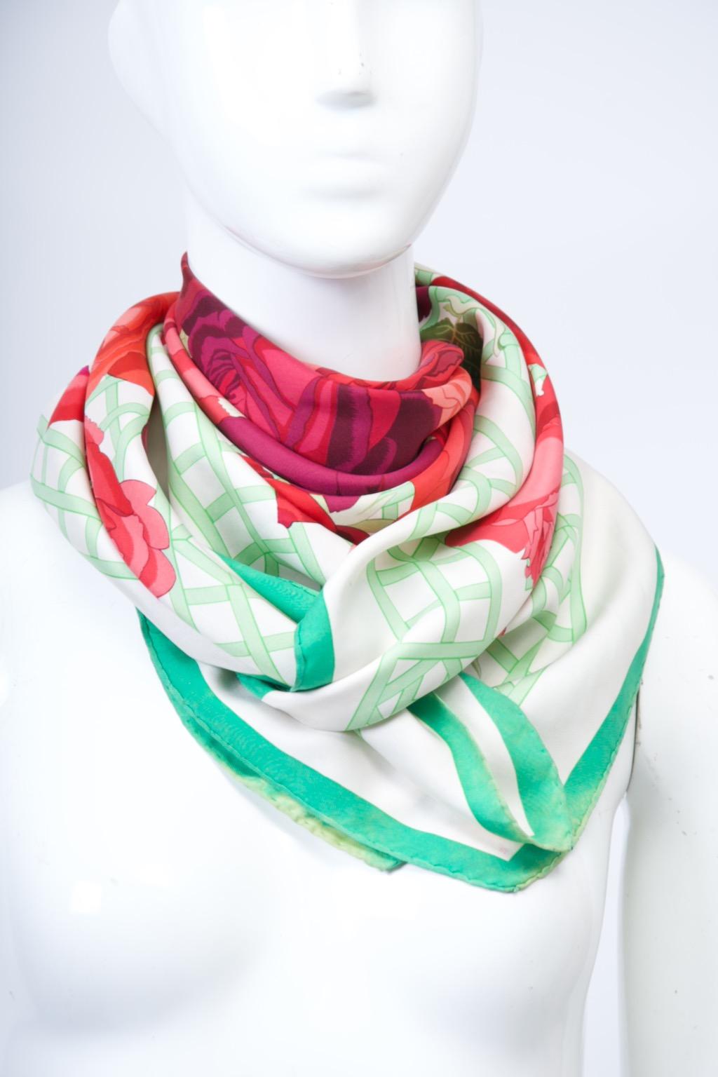 Hermes Roseraie Scarf For Sale 6