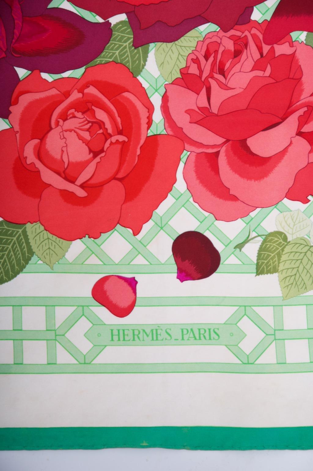 Hermes Roseraie Scarf For Sale 2