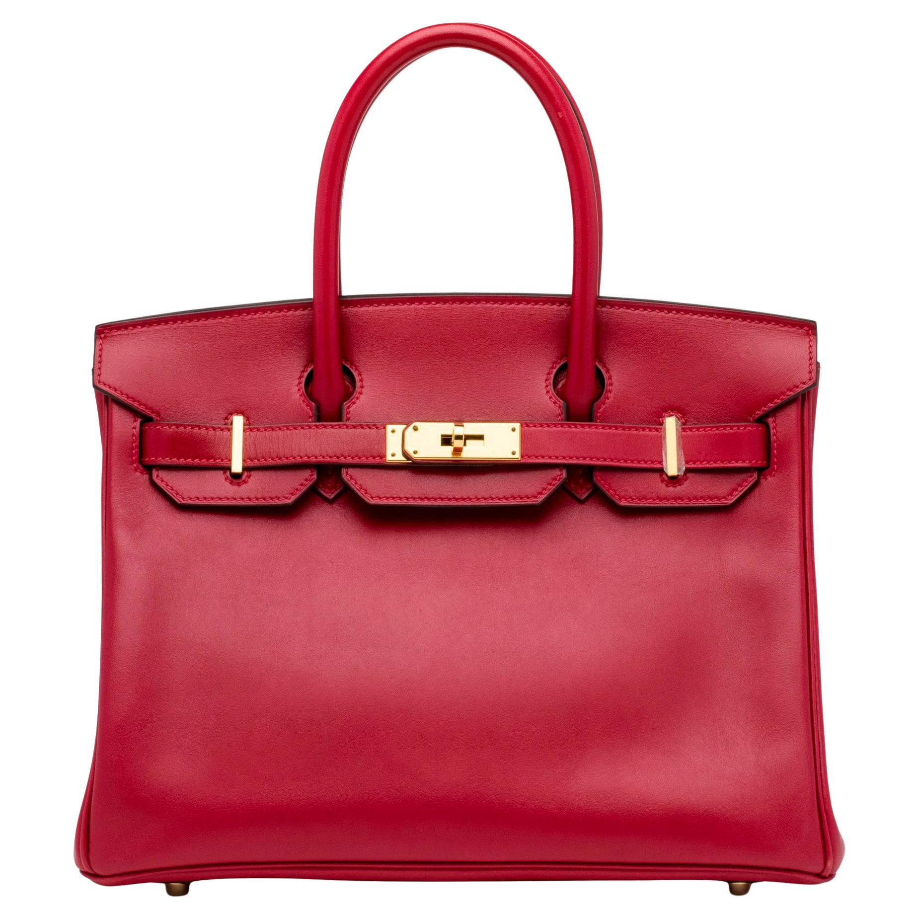 Hermés Rouge Birkin 30cm im Angebot