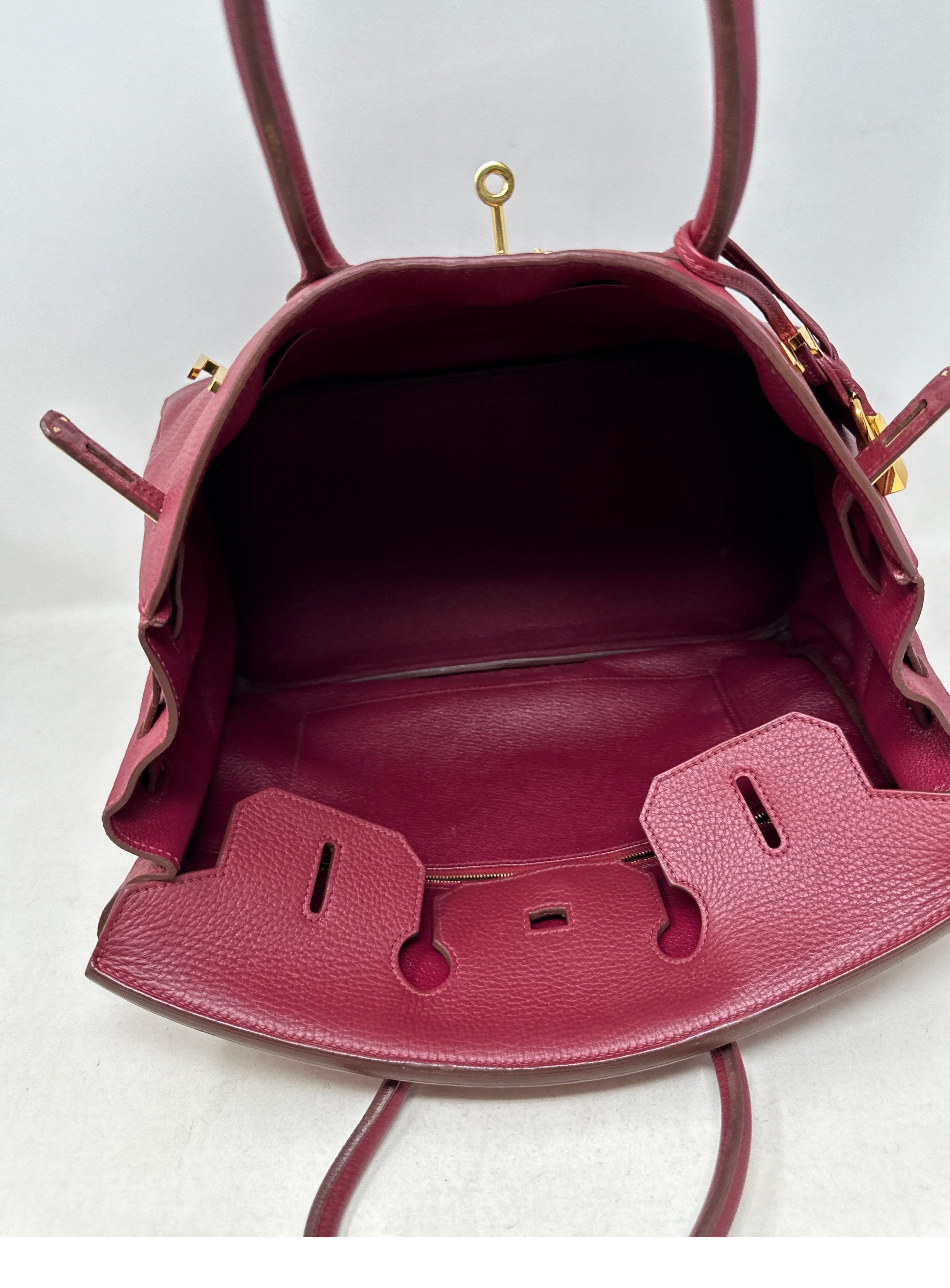 Hermes Rouge Birkin 35 Bag 11