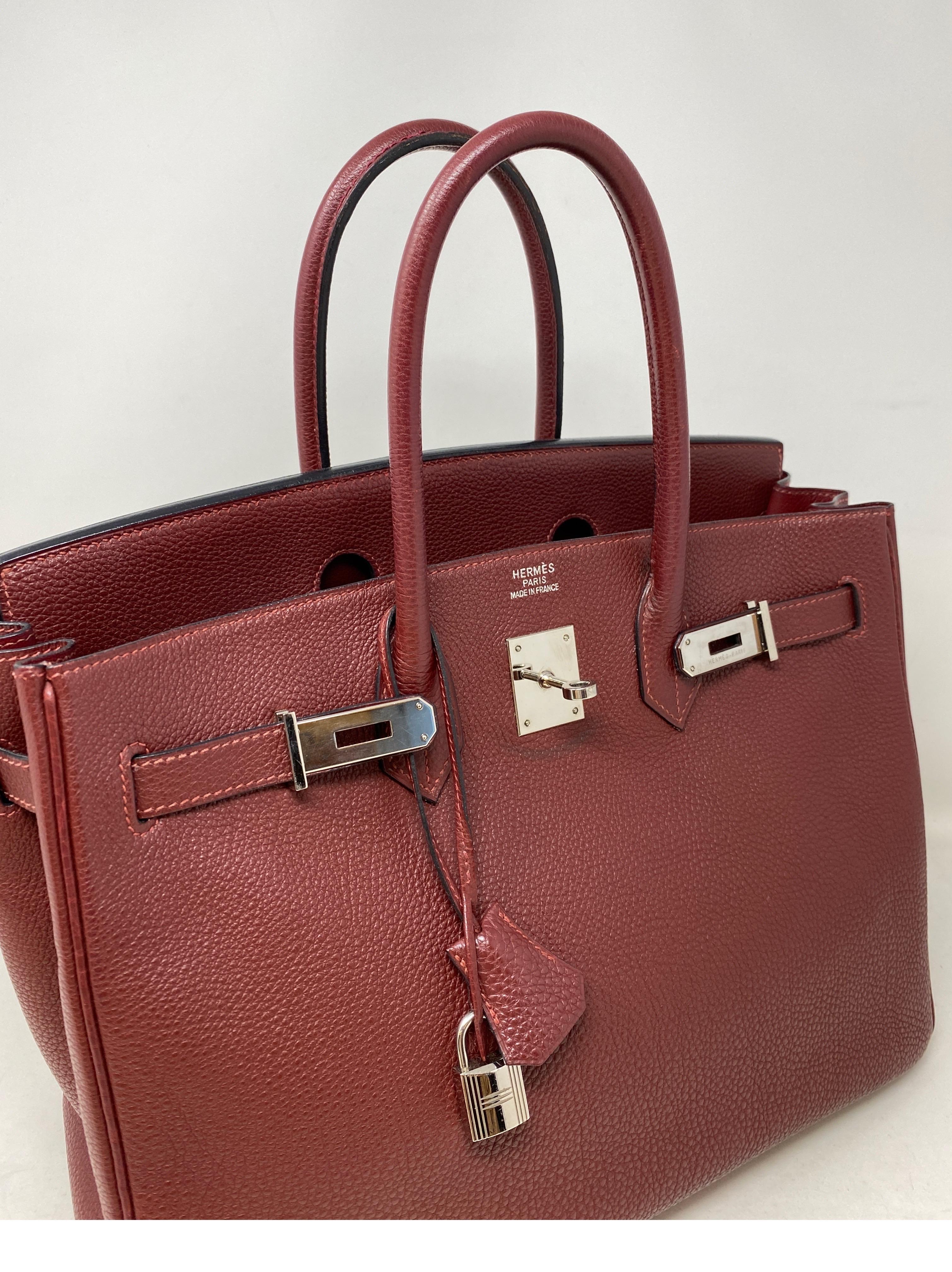 Hermes Rouge Birkin 35 Bag In Good Condition In Athens, GA