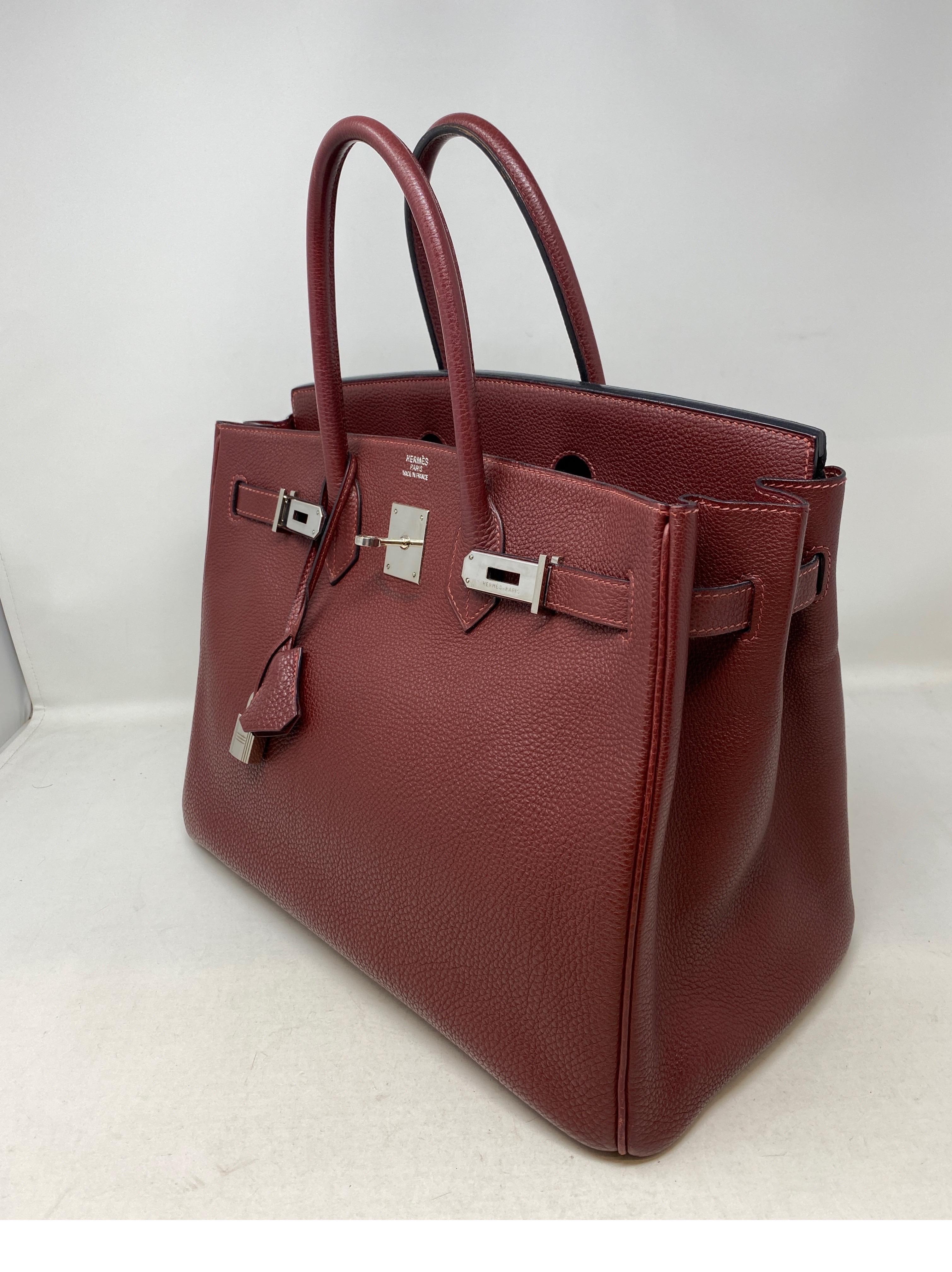 Women's or Men's Hermes Rouge Birkin 35 Bag