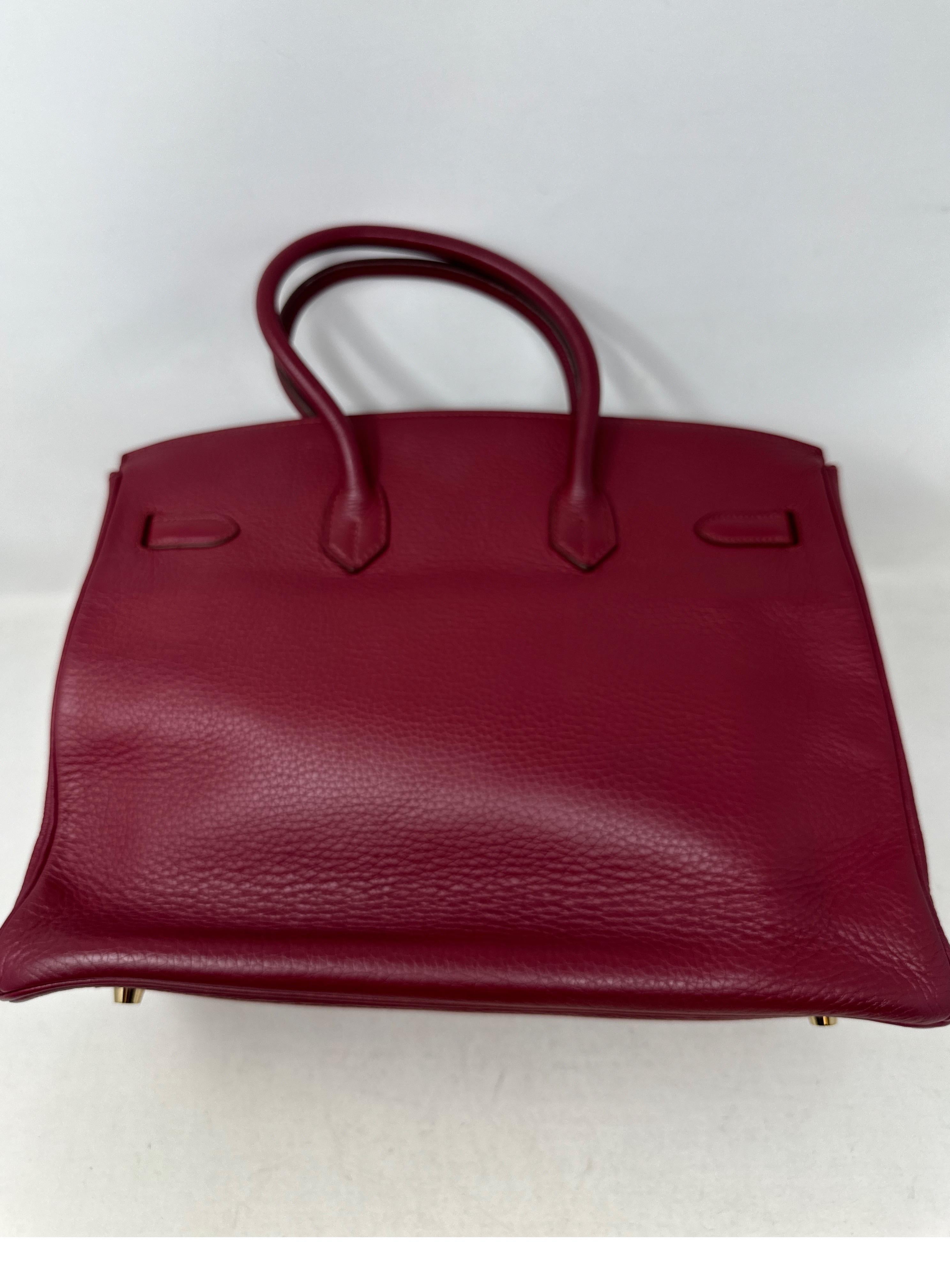 Women's or Men's Hermes Rouge Birkin 35 Bag