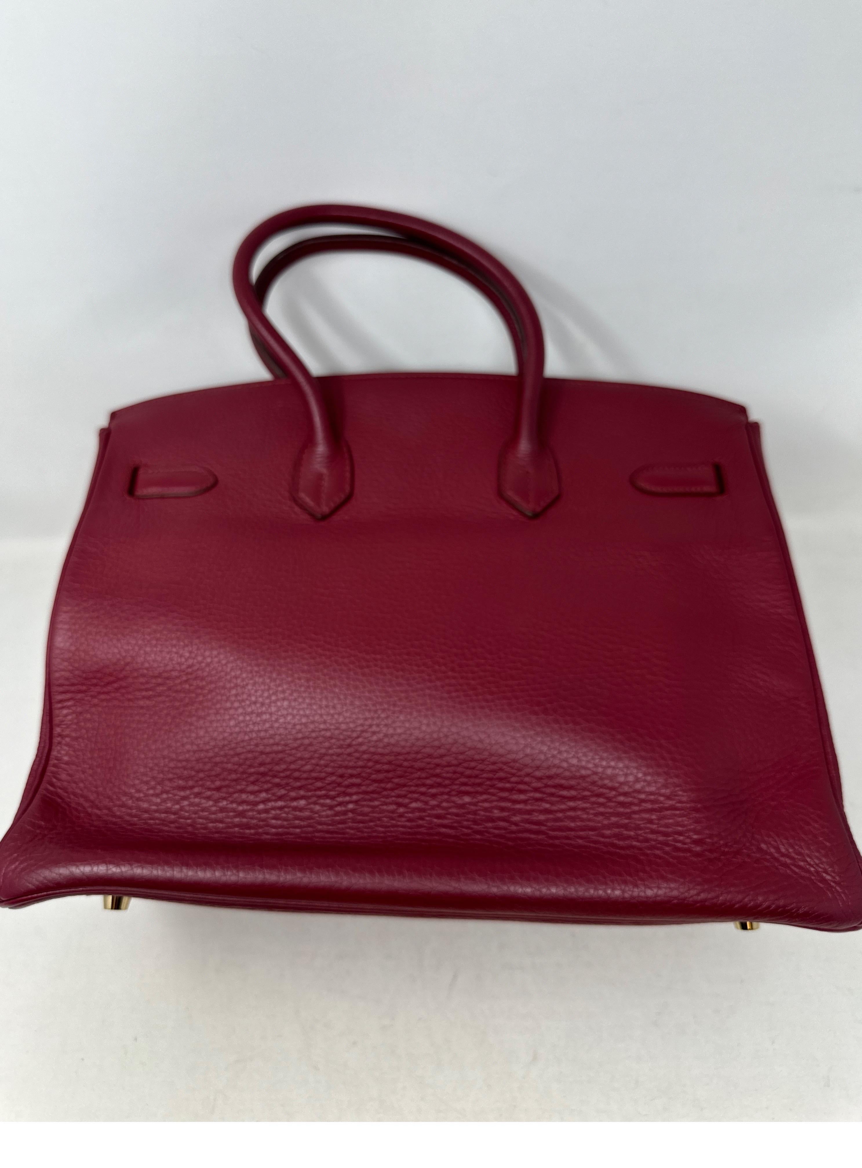 Sac Hermes Rouge Birkin 35  en vente 1