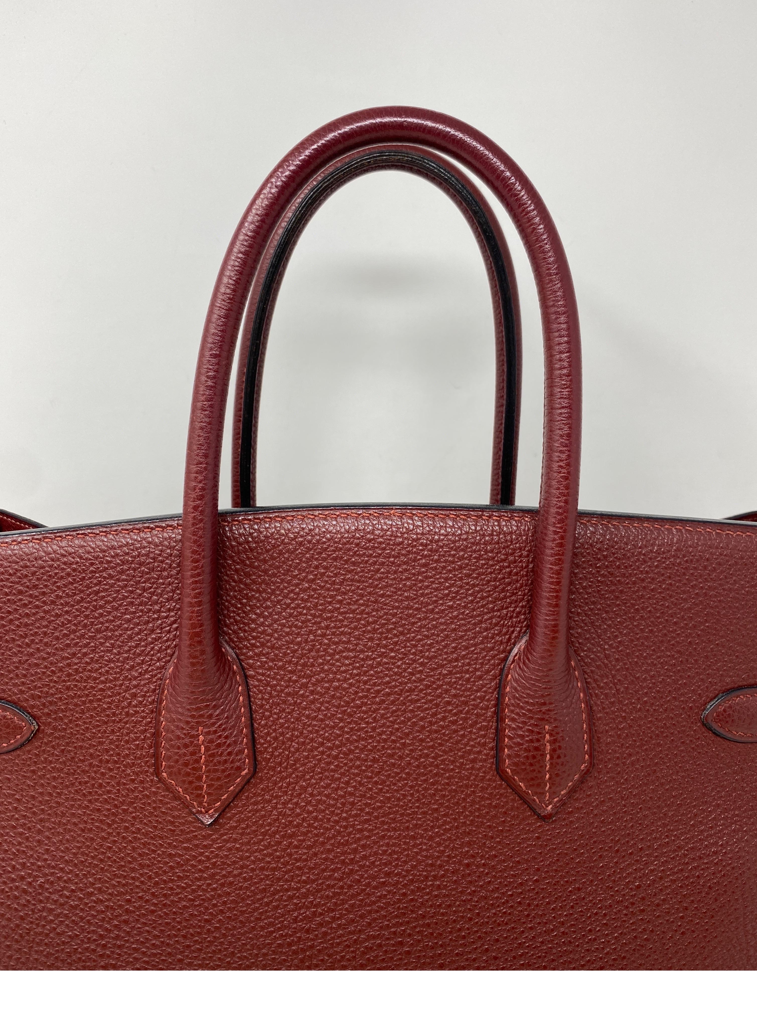 Hermes Rouge Birkin 35 Bag 2