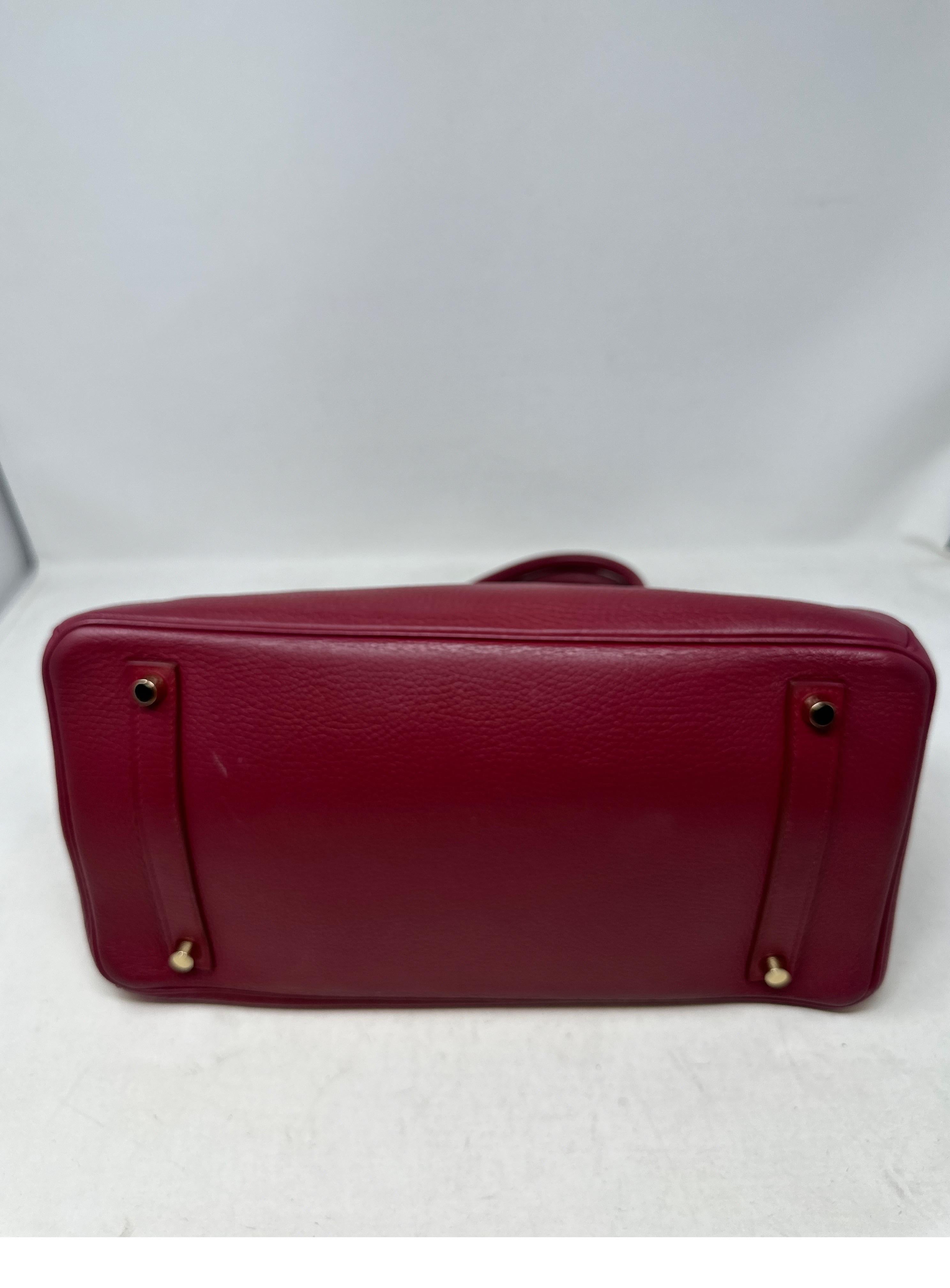 Hermes Rouge Birkin 35 Bag  For Sale 4