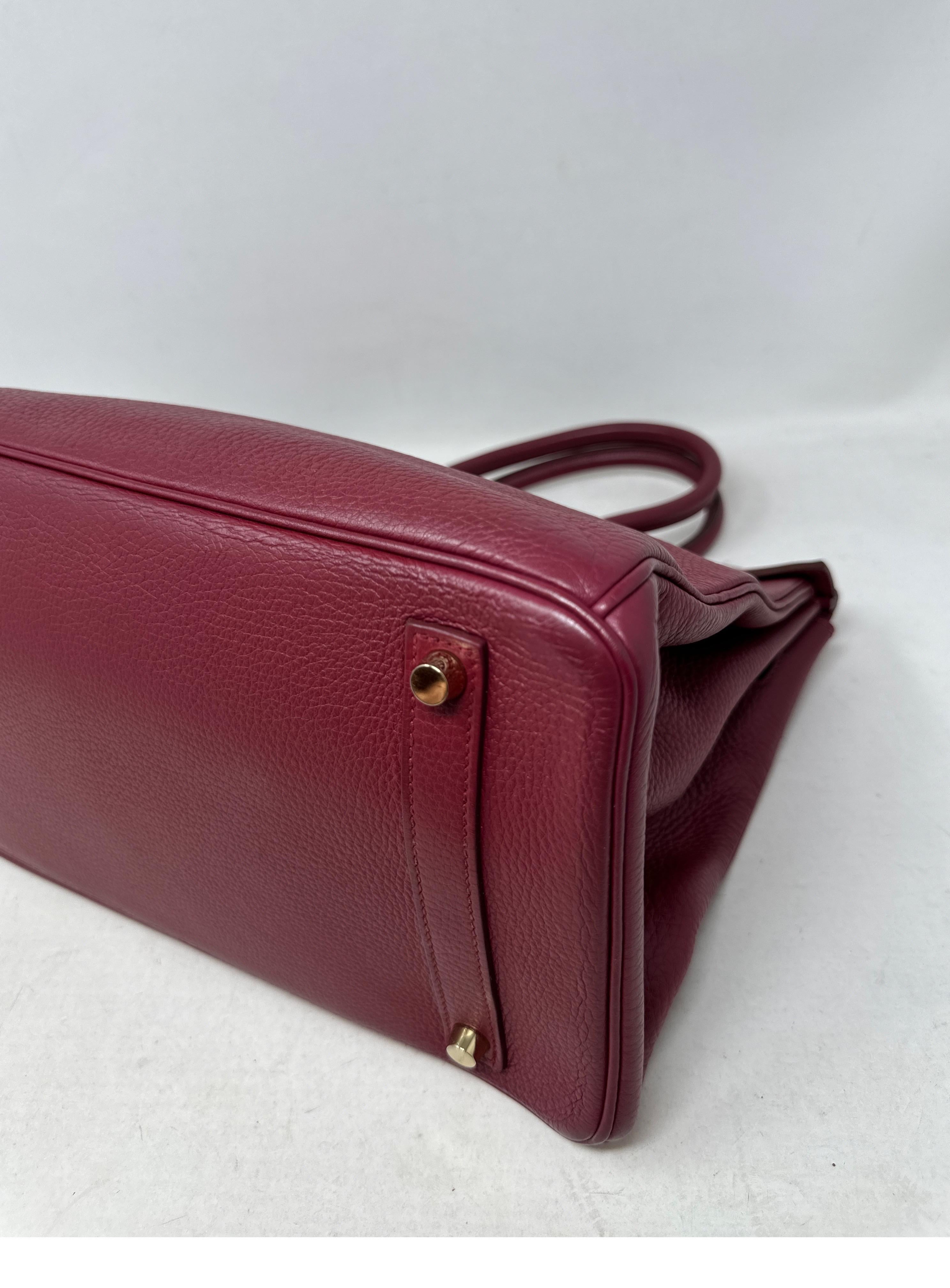 Hermes Rouge Birkin 35 Bag 4