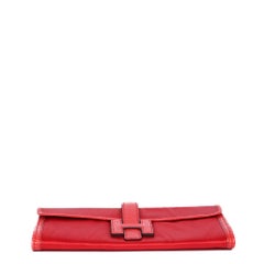Hermes Rouge Braise Lizard Leather & Silk Jige Elan 29