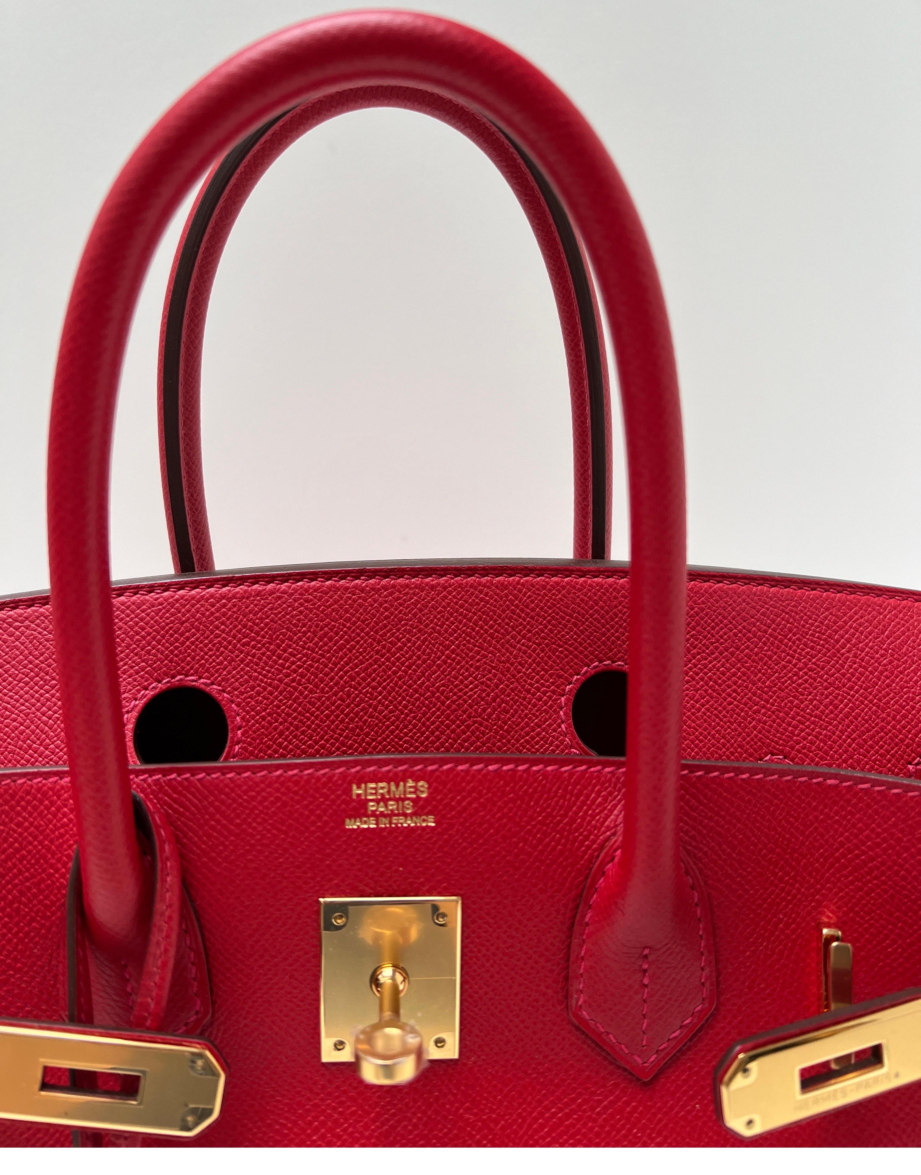 Hermes Rouge Casaque Birkin 30 Bag 5