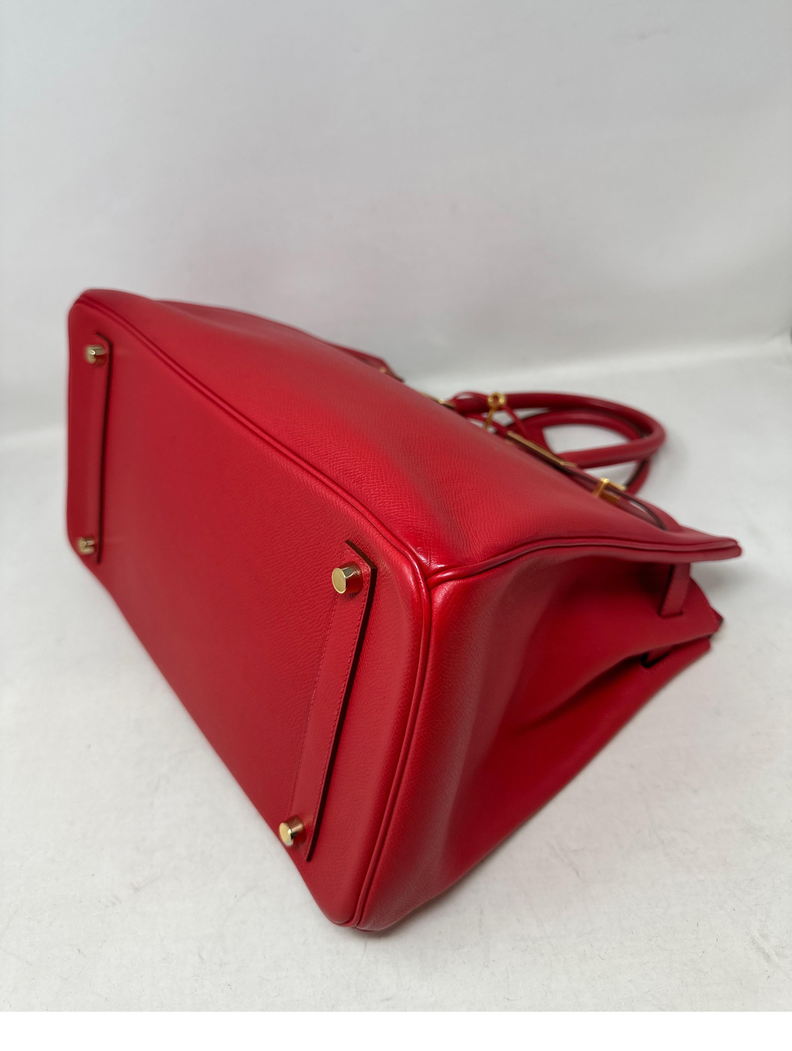 Hermes Rouge Casaque Birkin 30 Bag  7