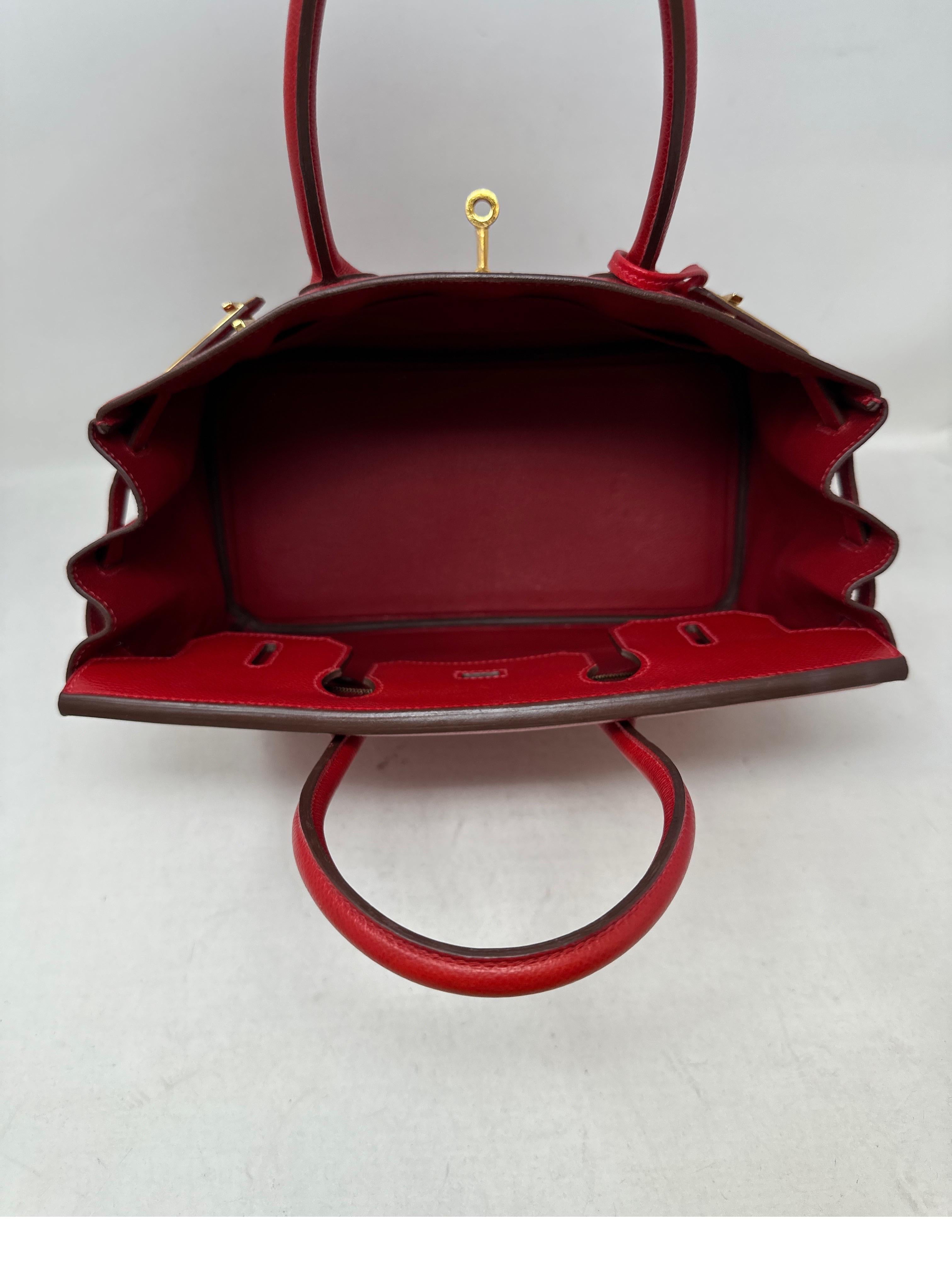 Hermes Rouge Casaque Birkin 30 Bag For Sale 6