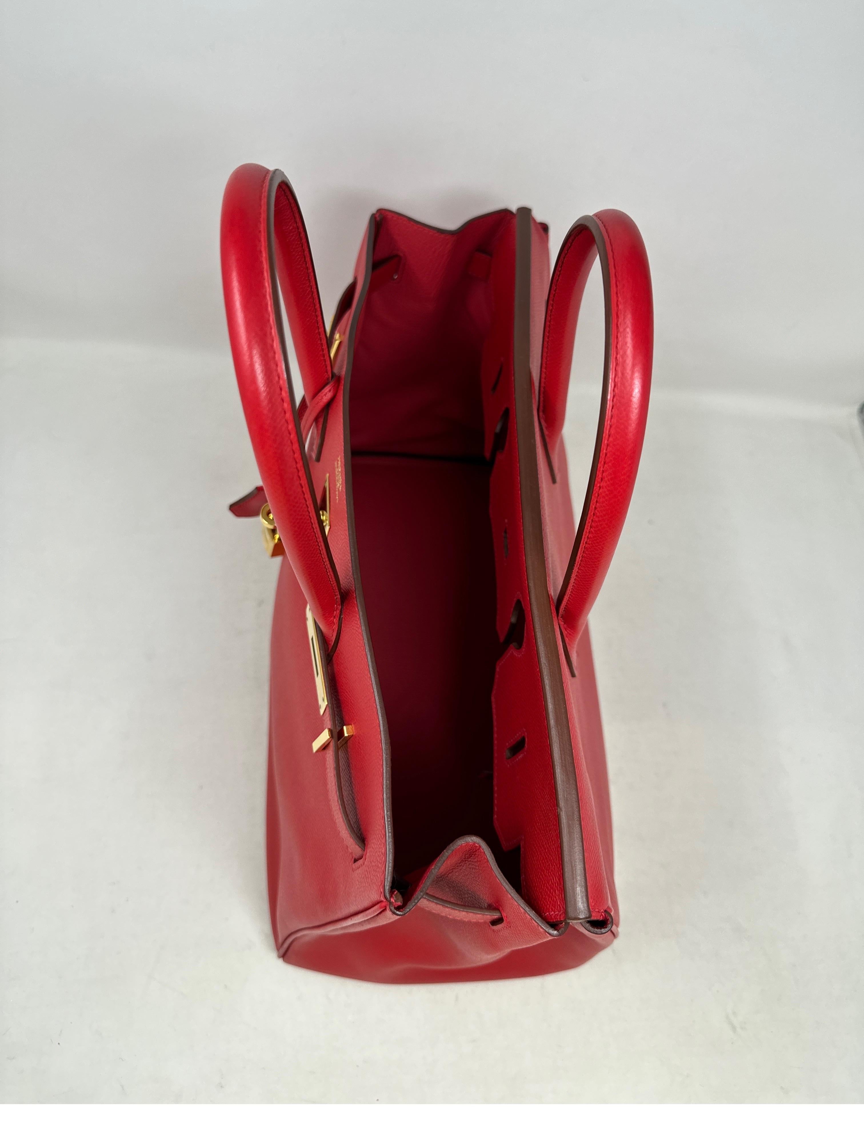 Hermes Rouge Casaque Birkin 30 Bag  10