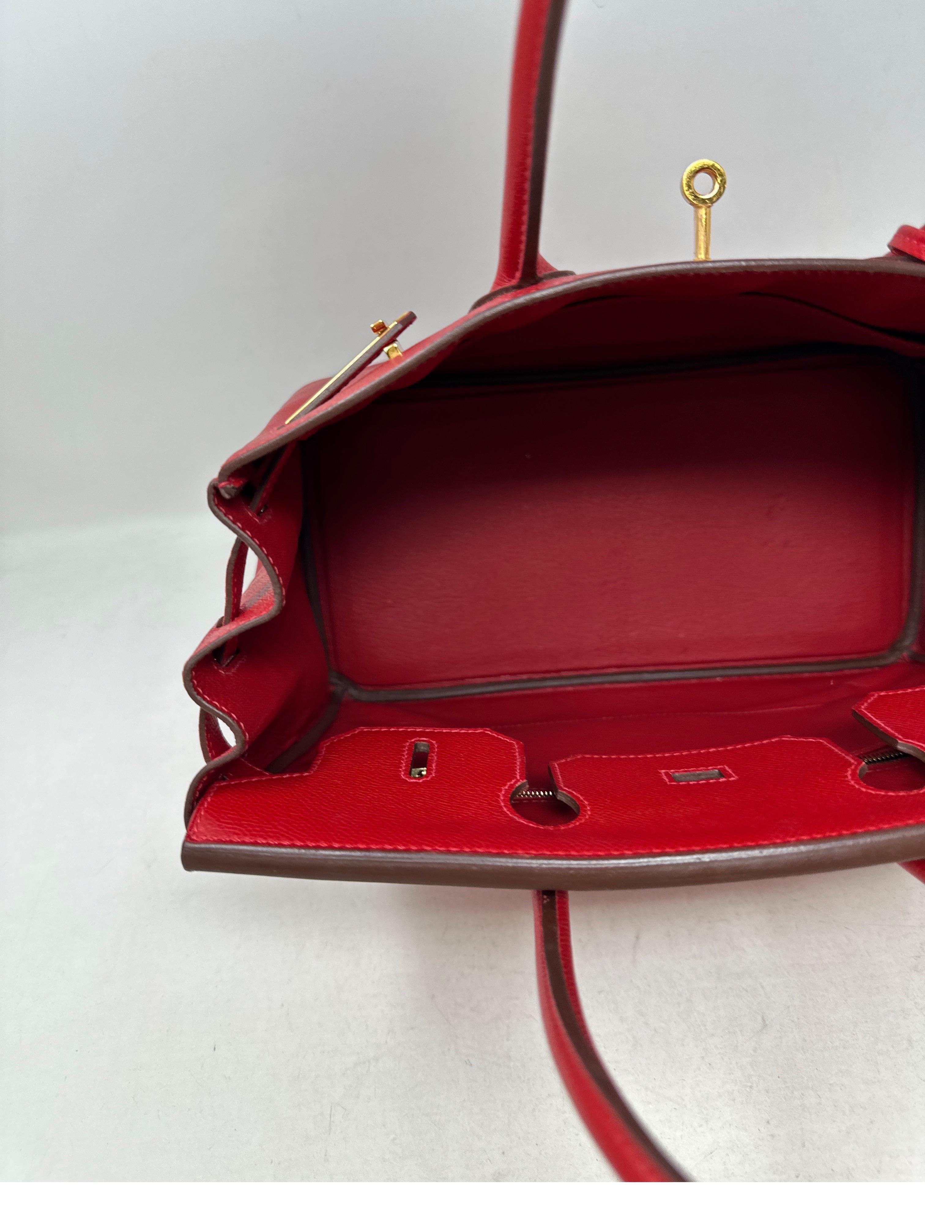 Hermes Rouge Casaque Birkin 30 Bag For Sale 8