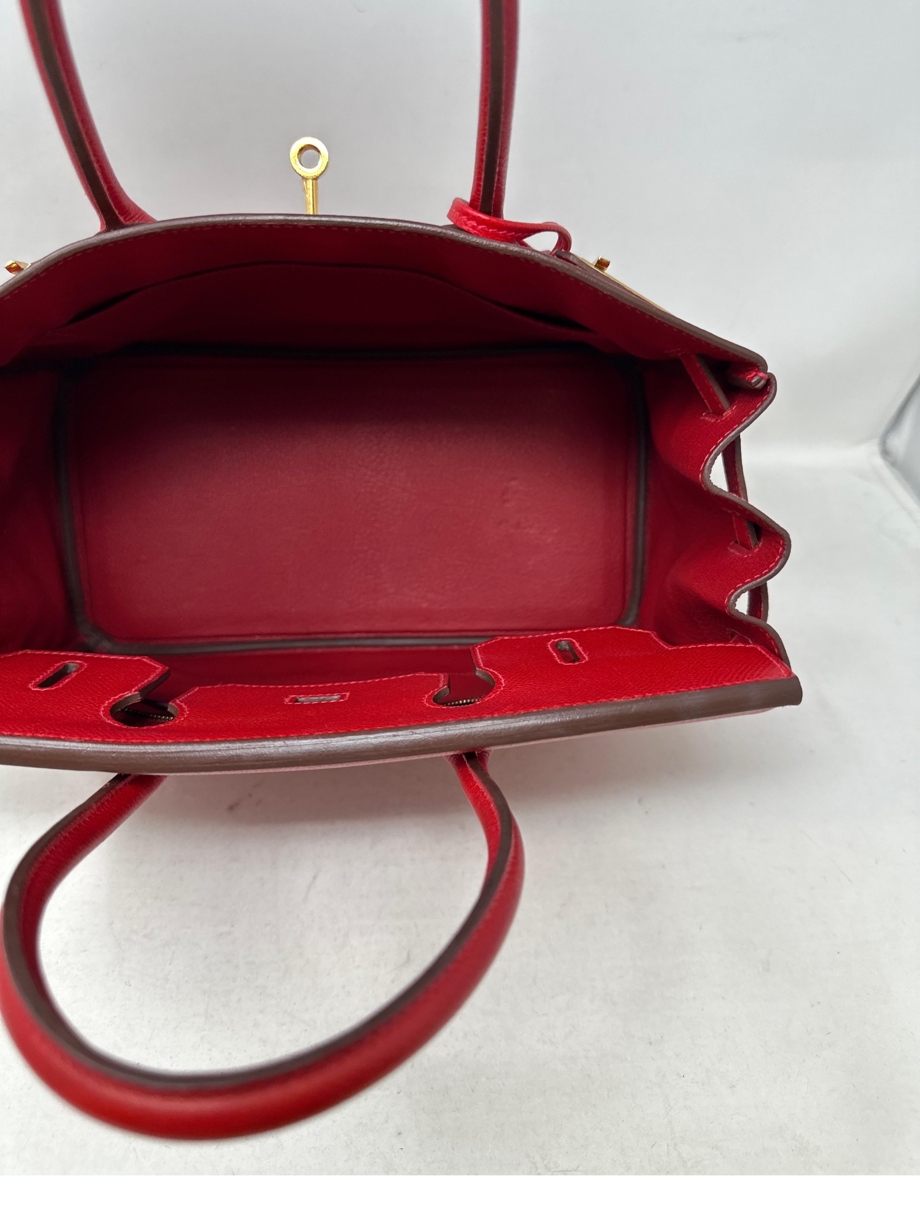 Hermès - Sac Birkin 30 rouge Casaque en vente 9