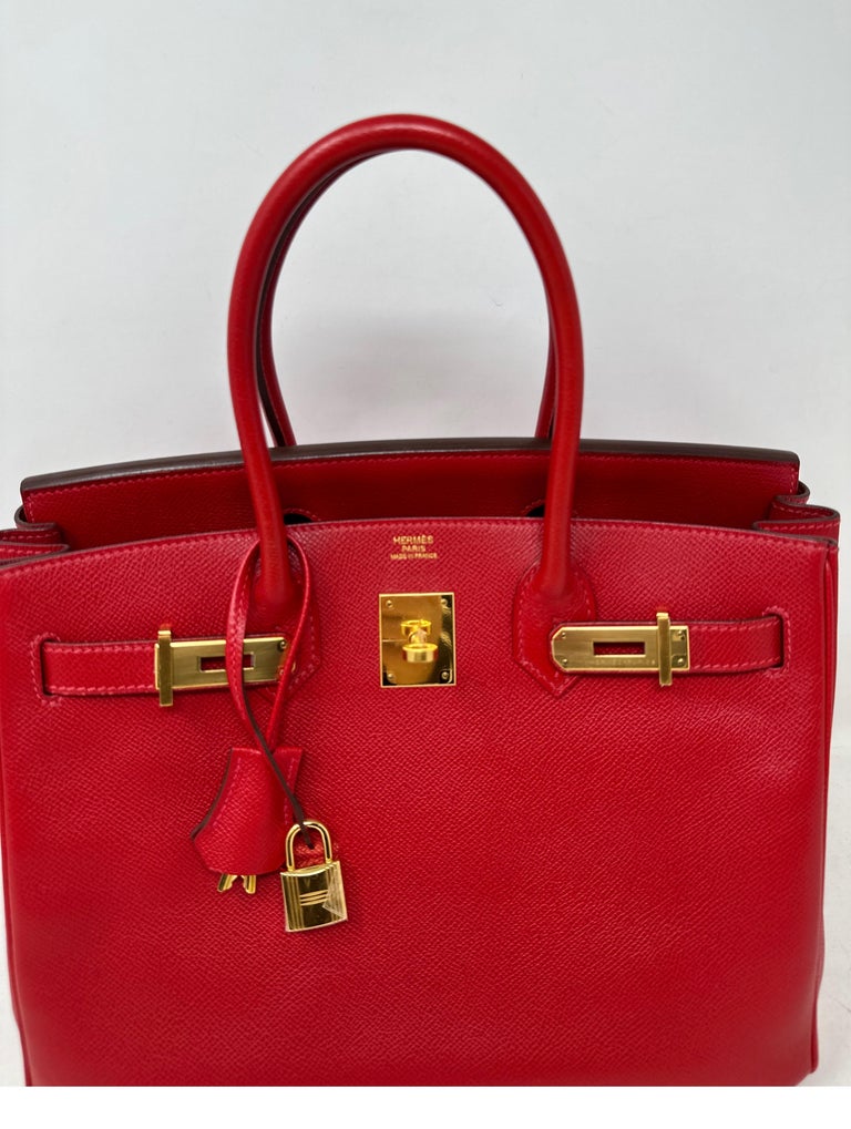 Hermes Rouge Casaque Birkin 30 Bag
