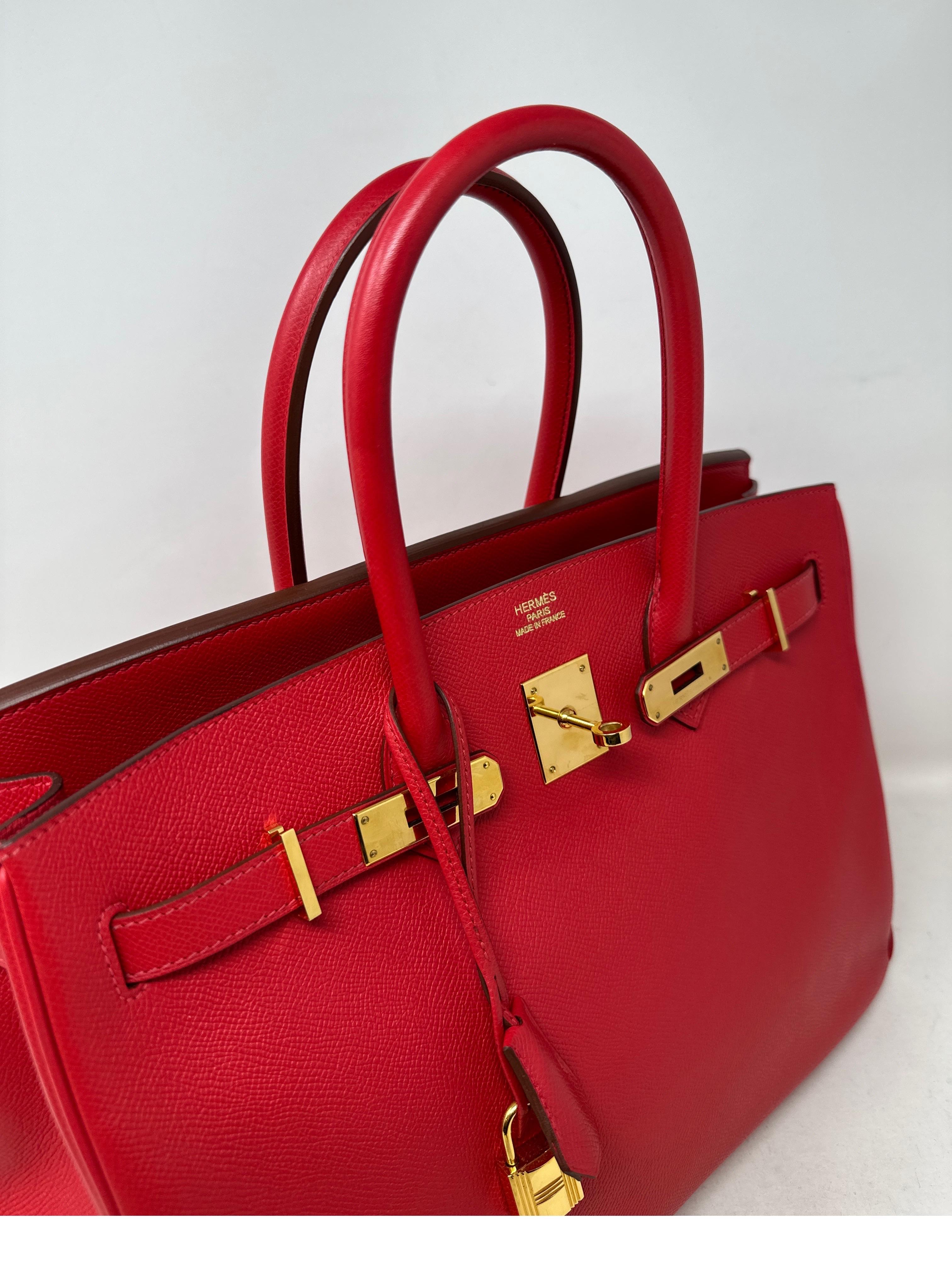 Hermes Rouge Casaque Birkin 30 Bag  1