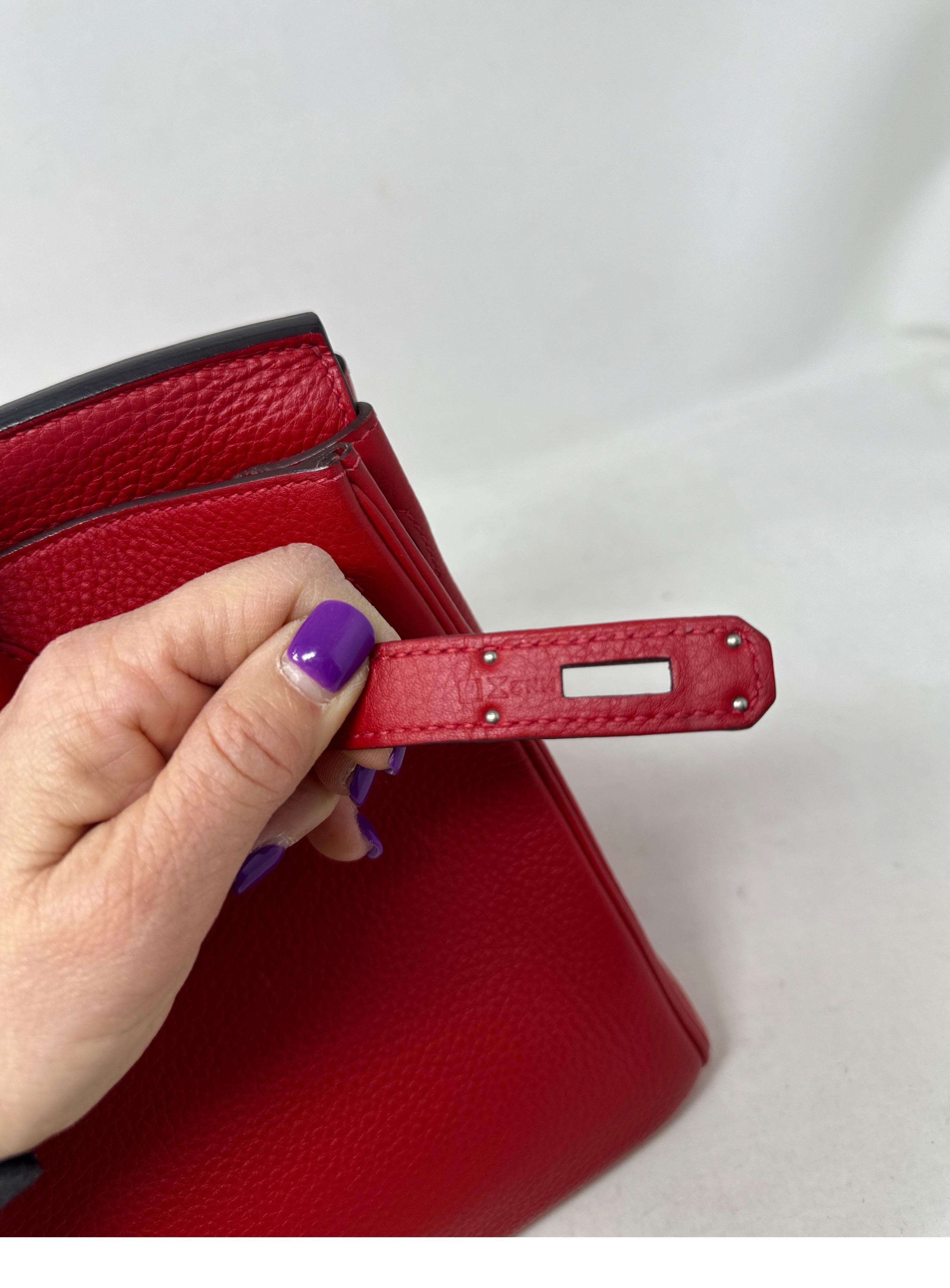 Birkin 30 Tasche von Hermès Rouge Casaque für Damen oder Herren im Angebot