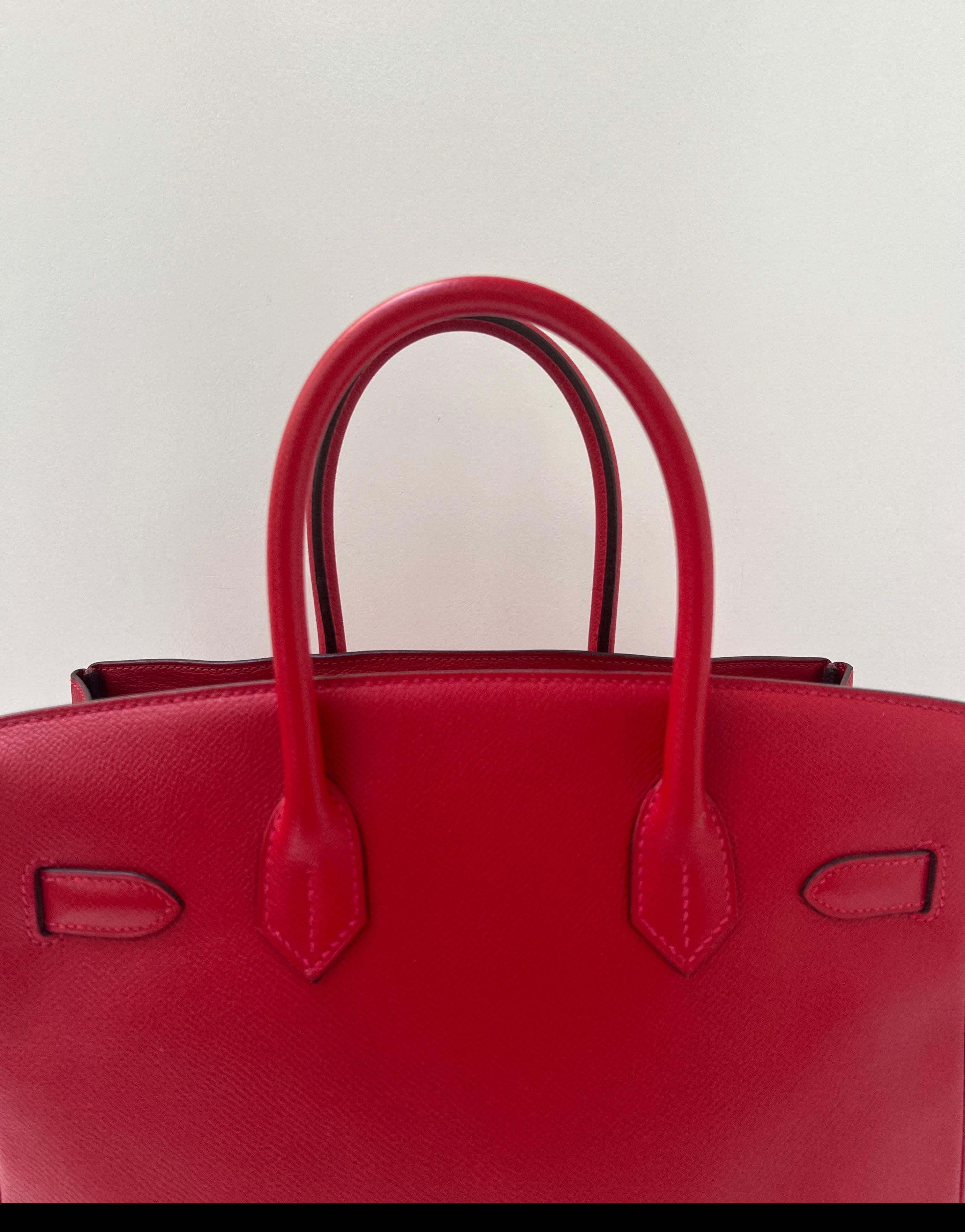Hermes Rouge Casaque Birkin 30 Bag 1