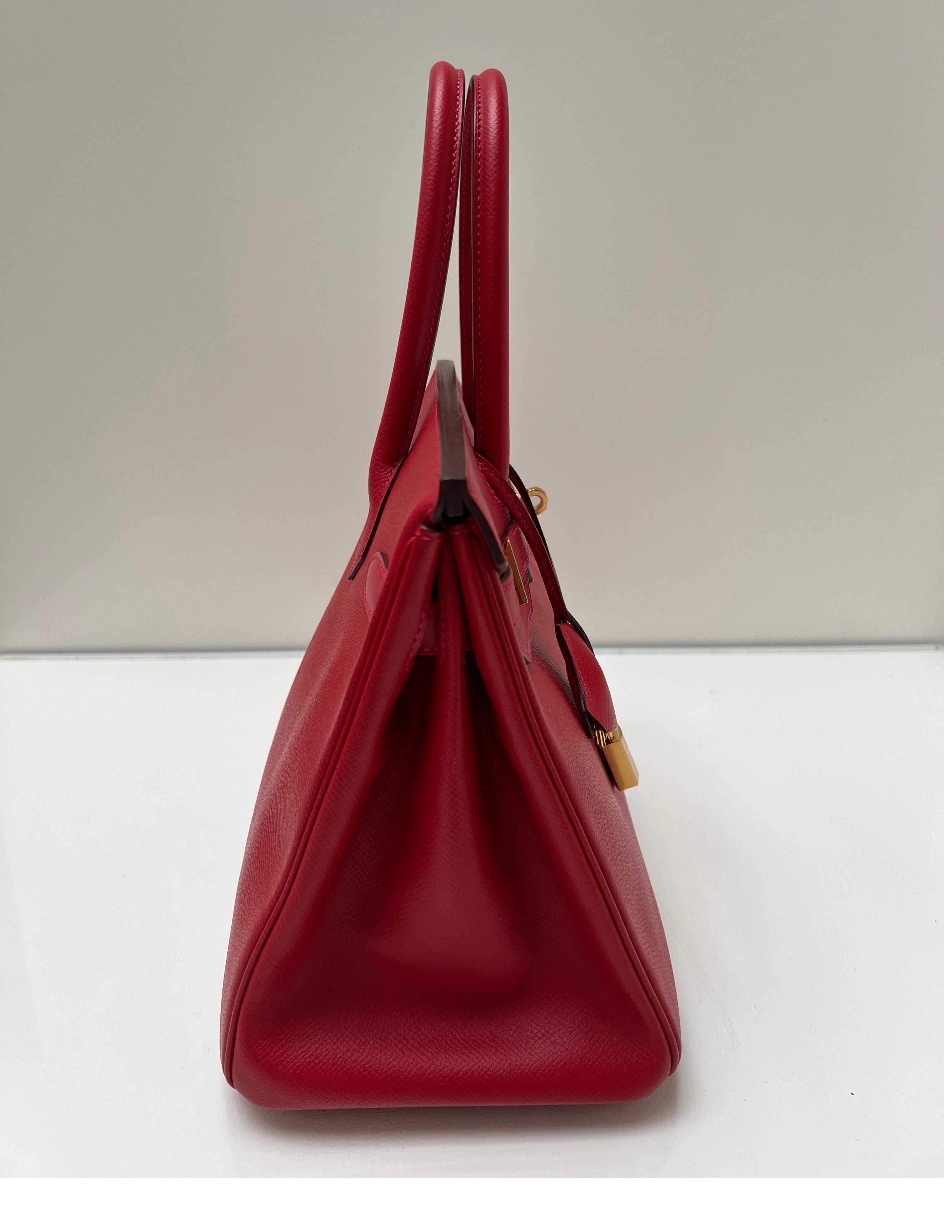 Hermes Rouge Casaque Birkin 30 Bag 2