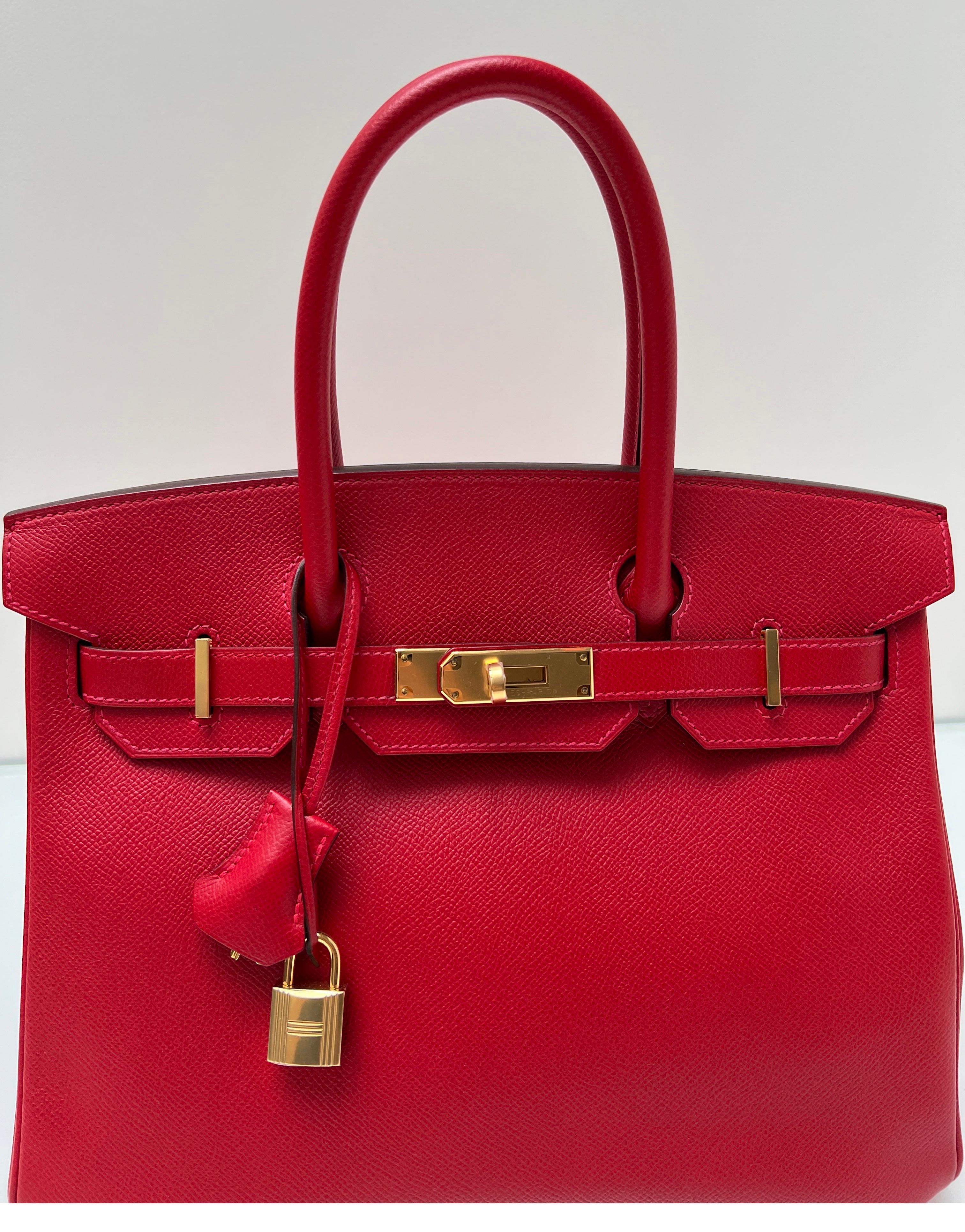 Hermes Rouge Casaque Birkin 30 Bag 3
