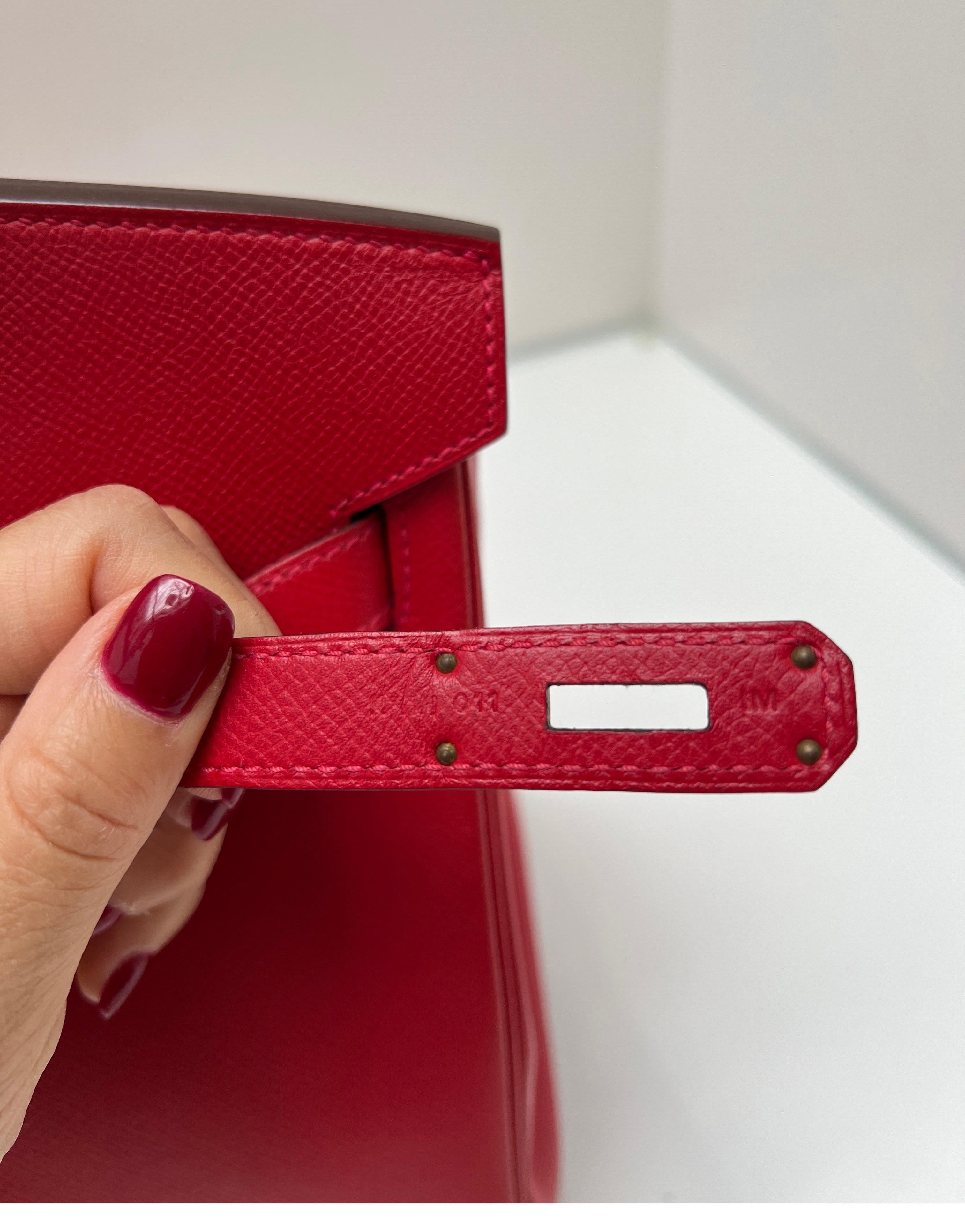 Hermes Rouge Casaque Birkin 30 Bag 4