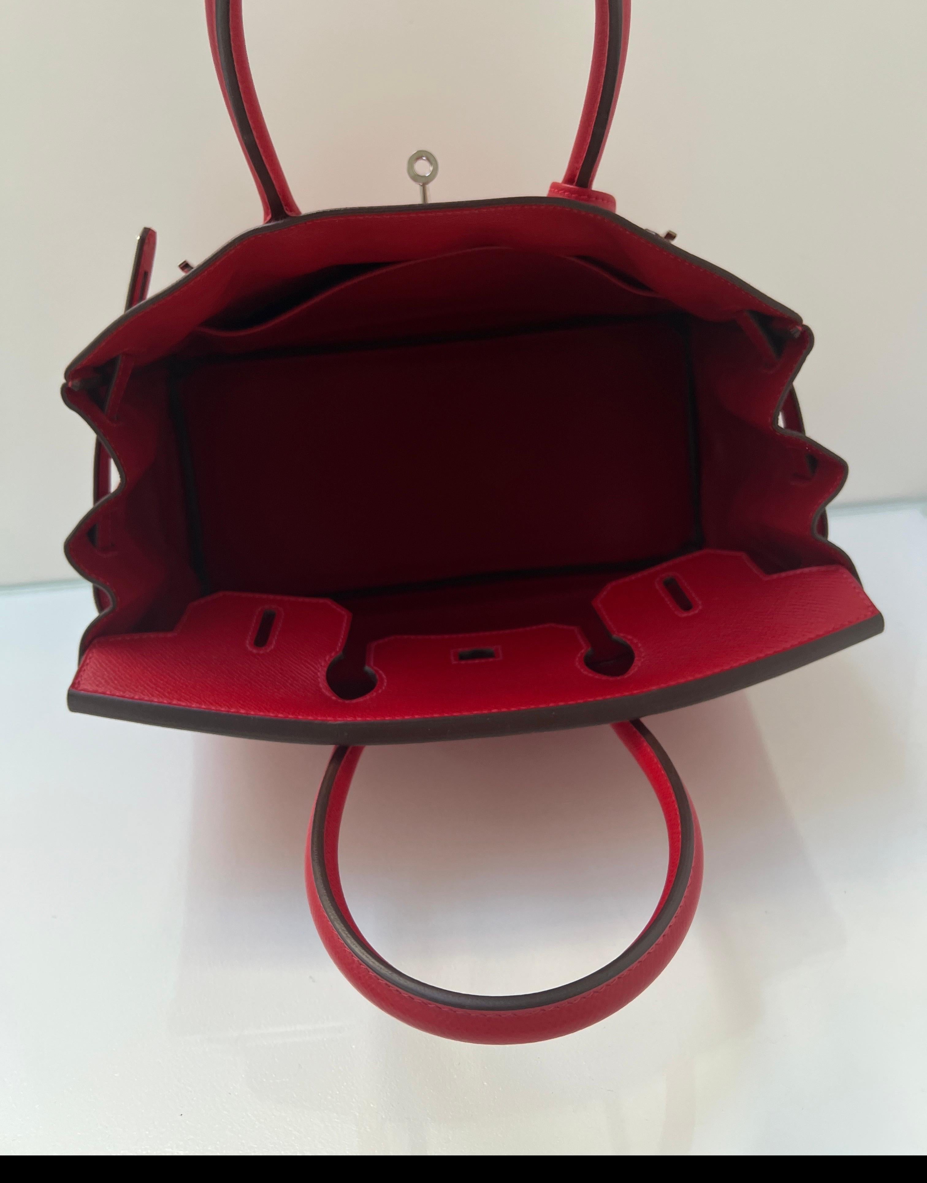 Hermes Rouge Casaque Birkin 30 Bag 4